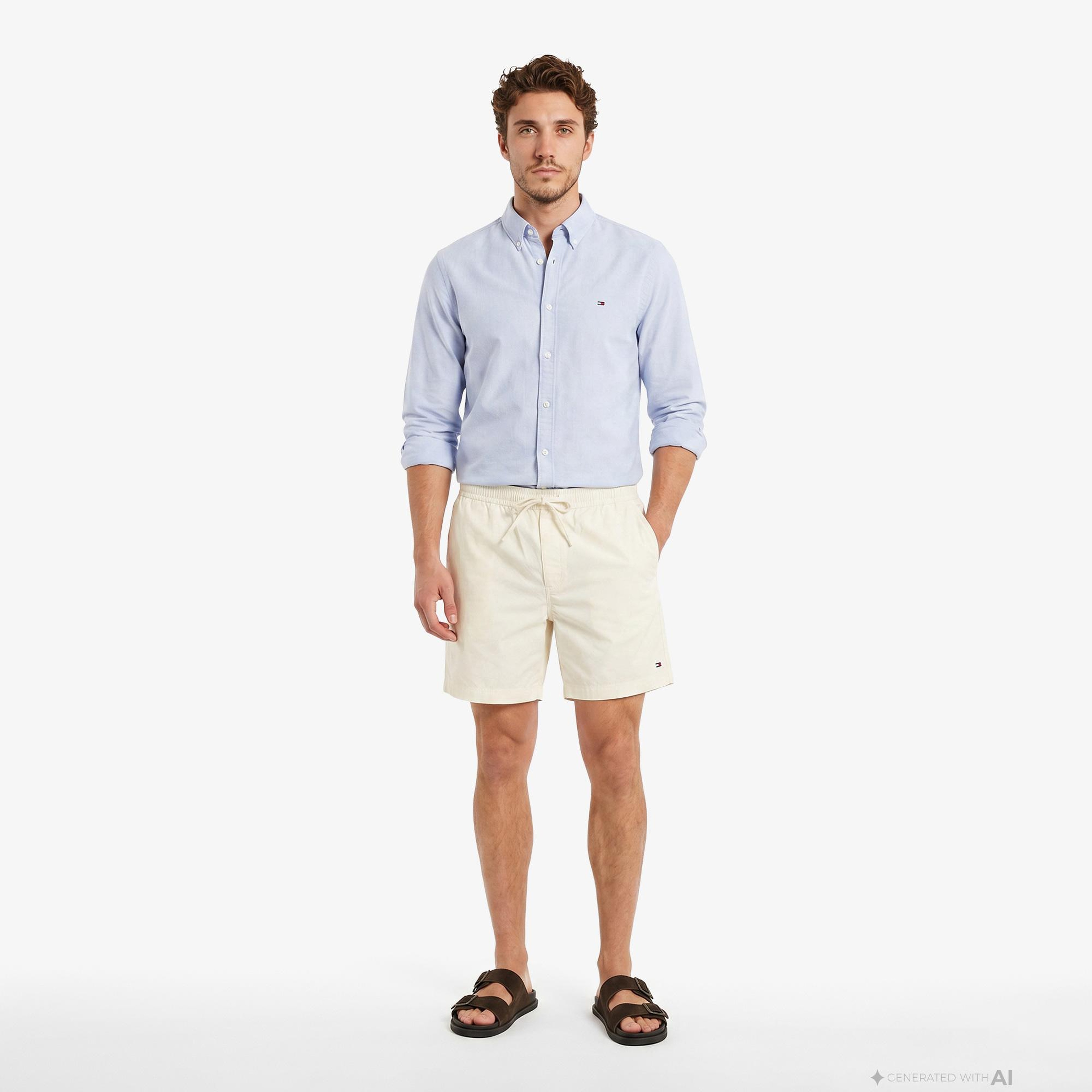 Tommy Hilfiger Seasonal Quality Erkek Krem Rengi Şort