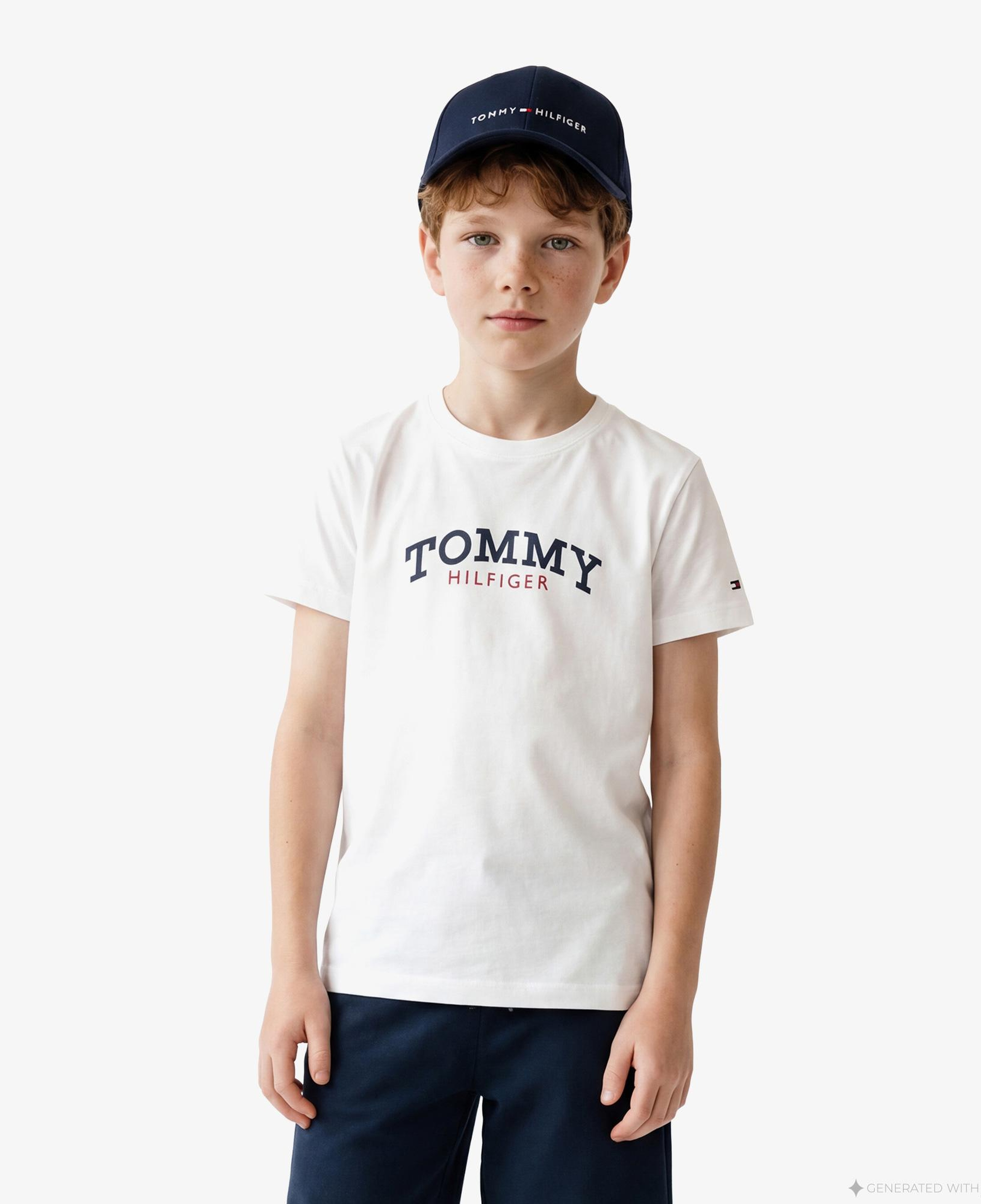 Tommy Hilfiger Monotype Çocuk Beyaz Eşofman Takımı