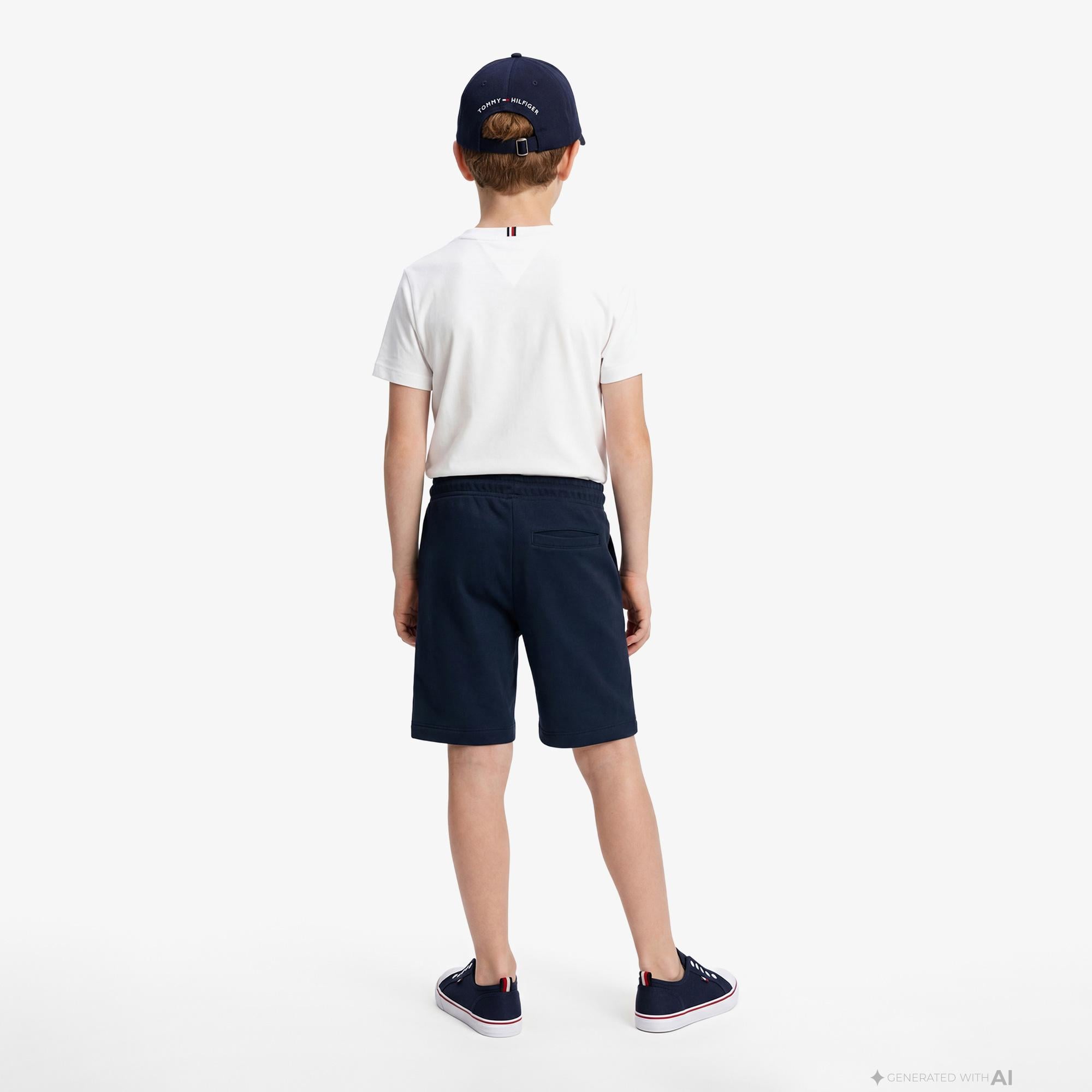 Tommy Hilfiger Monotype Çocuk Beyaz Eşofman Takımı