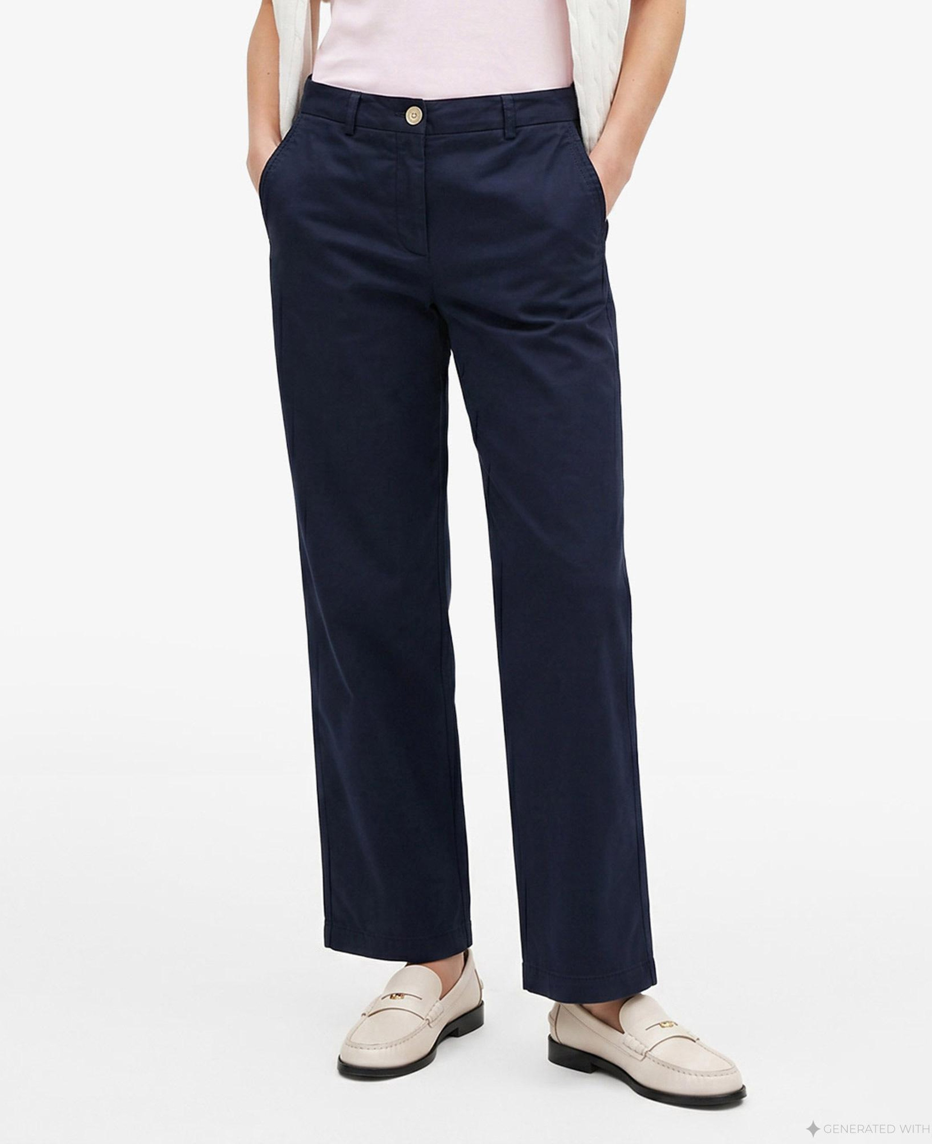 Tommy Hilfiger Cotton Gmd Kadın Lacivert Pantolon