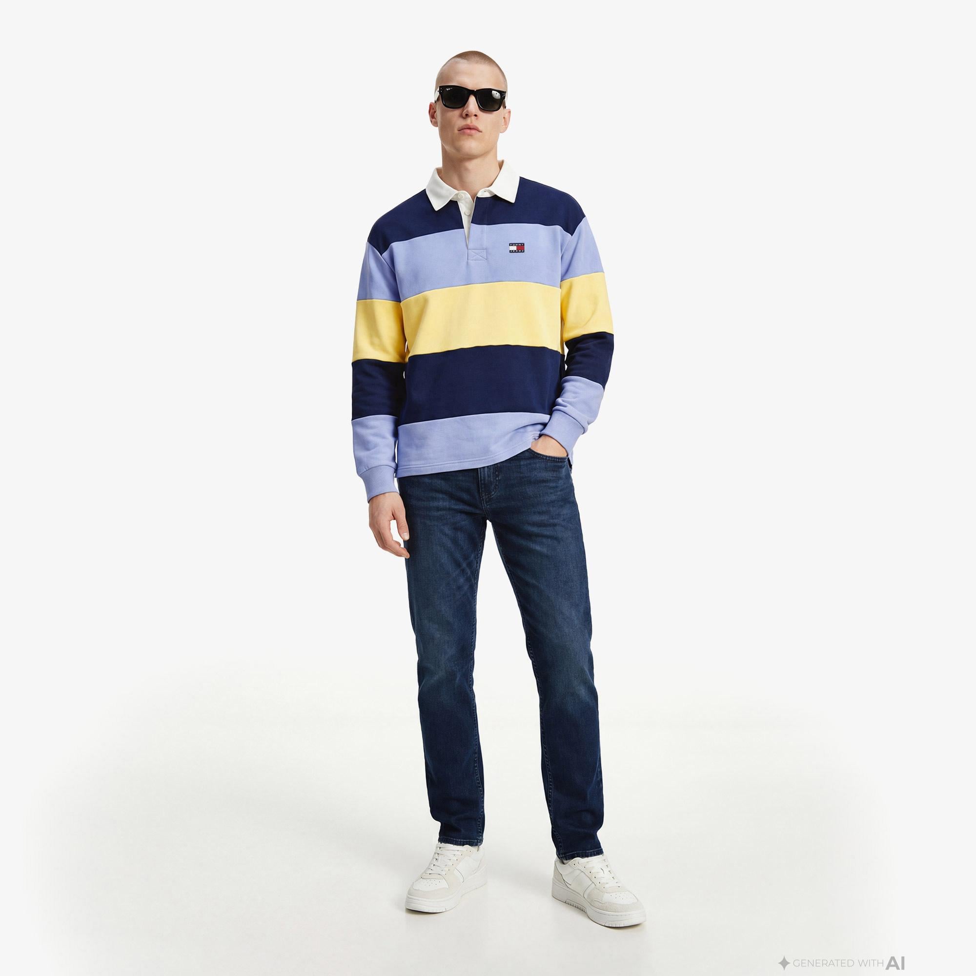 Tommy Hilfiger Badge Erkek Renkli Sweatshirt