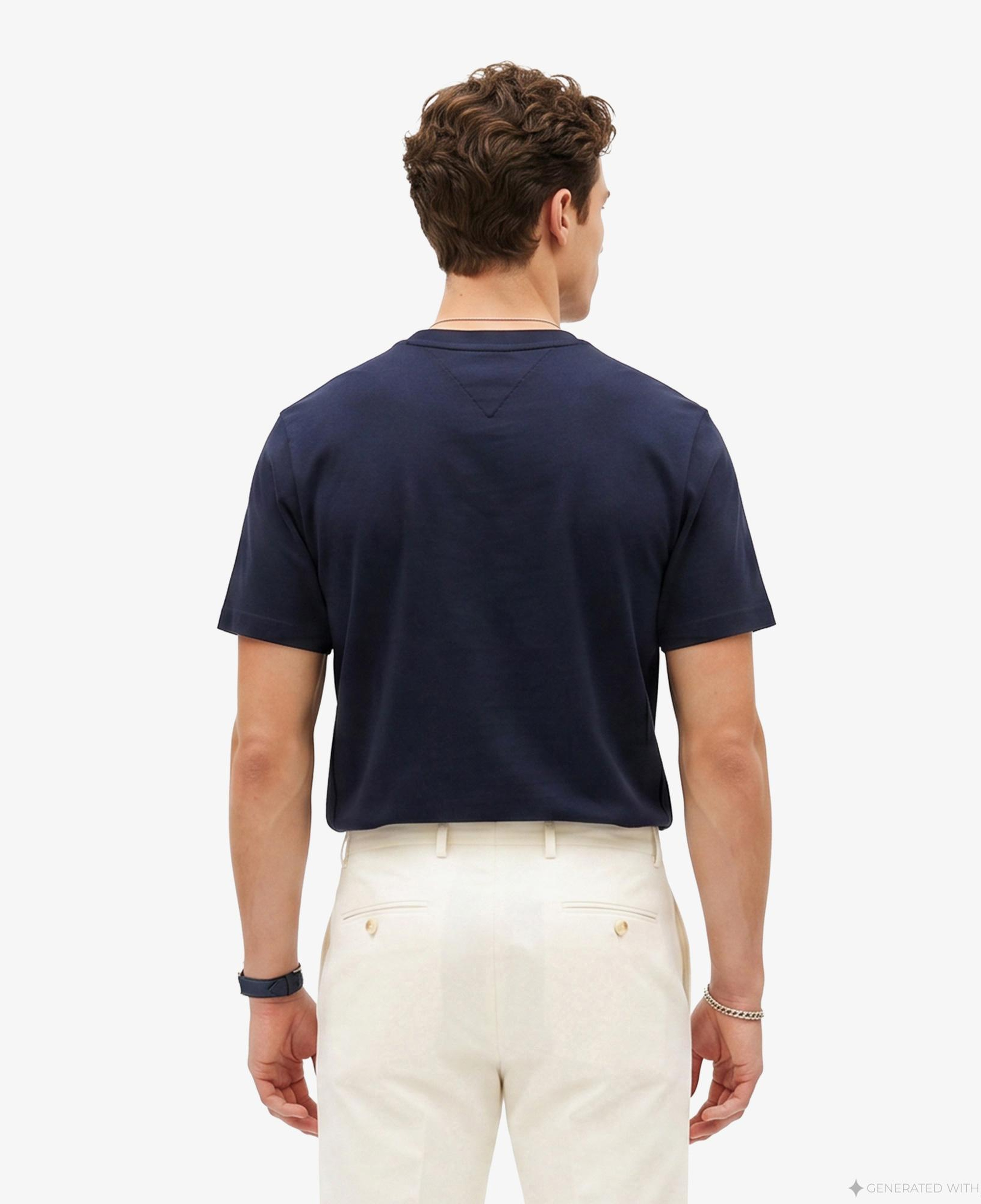 Tommy Hilfiger Brand Love Erkek Lacivert T-Shirt