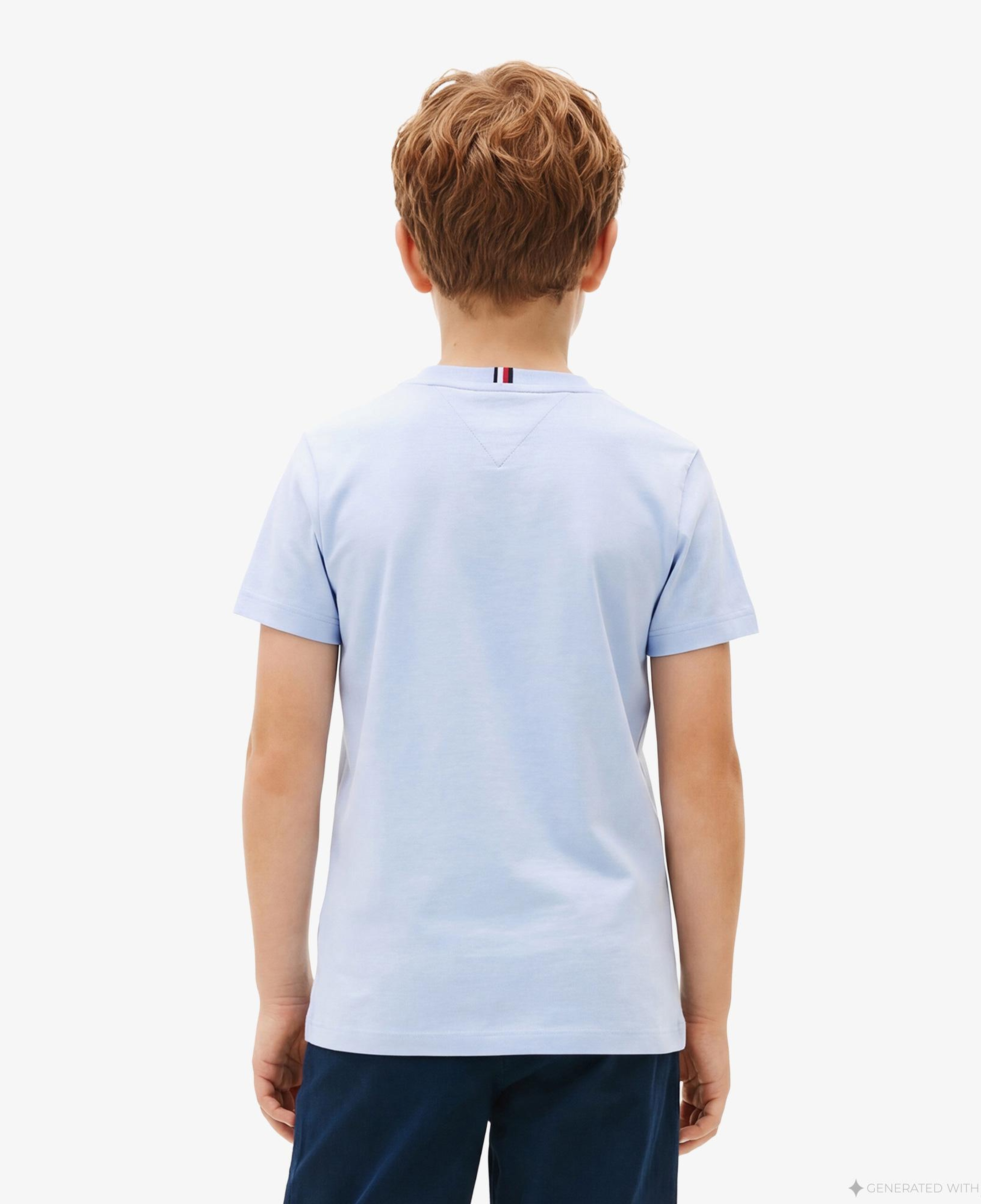 Tommy Hilfiger Essentials Çocuk Mavi Crop T-Shirt