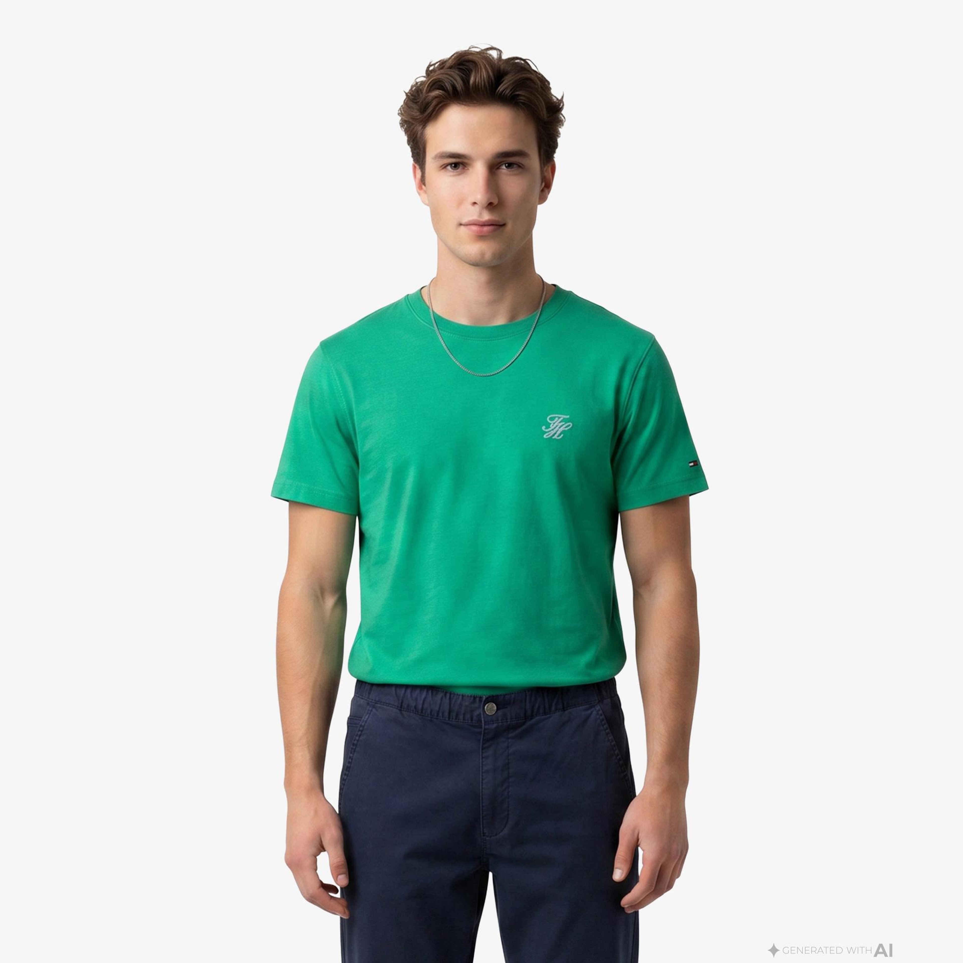 Tommy Hilfiger Swimshop Erkek Yeşil T-Shirt