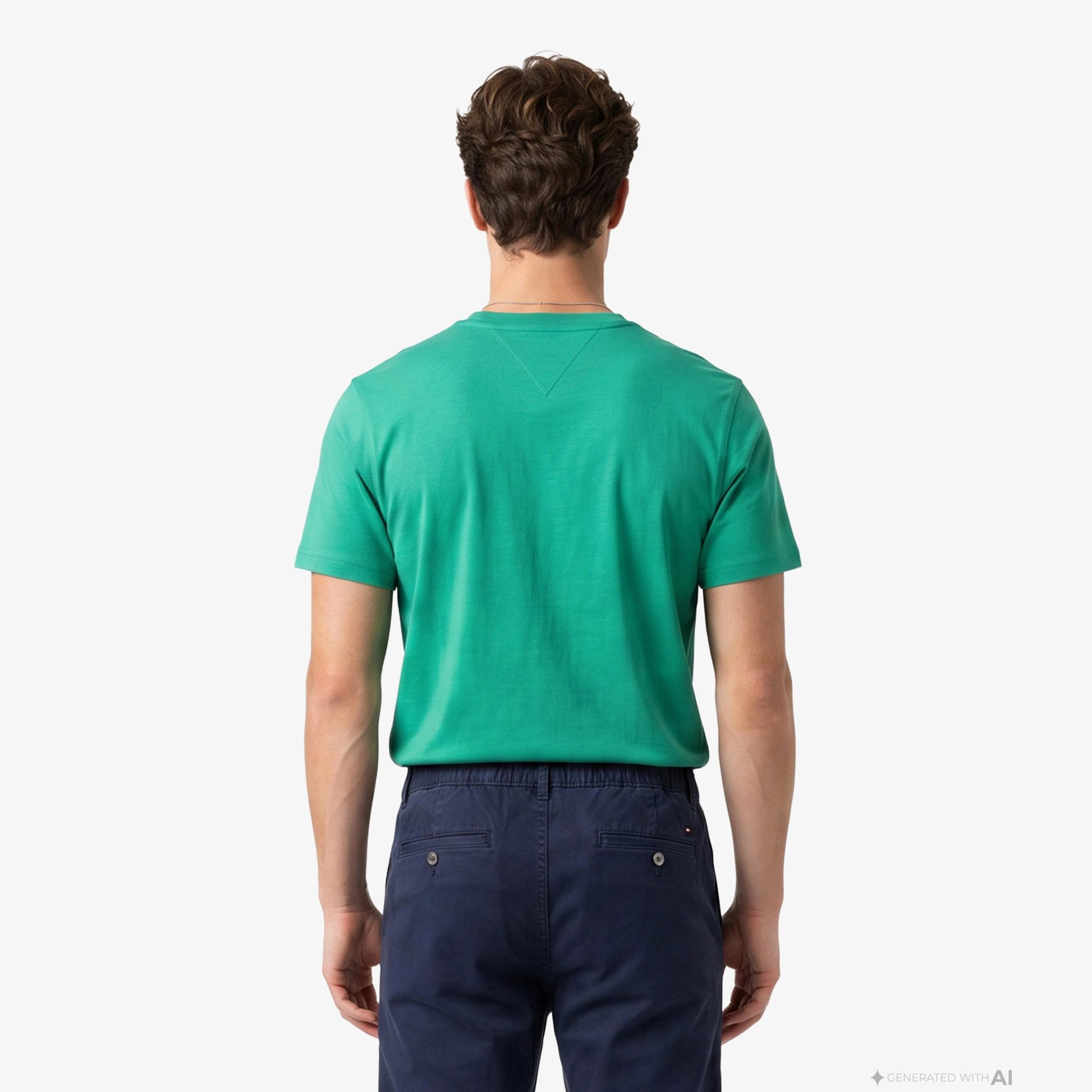 Tommy Hilfiger Swimshop Erkek Yeşil T-Shirt