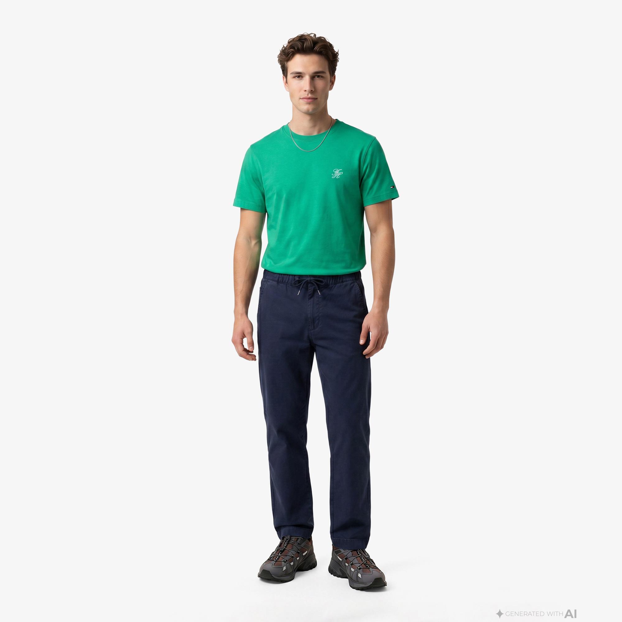 Tommy Hilfiger Swimshop Erkek Yeşil T-Shirt