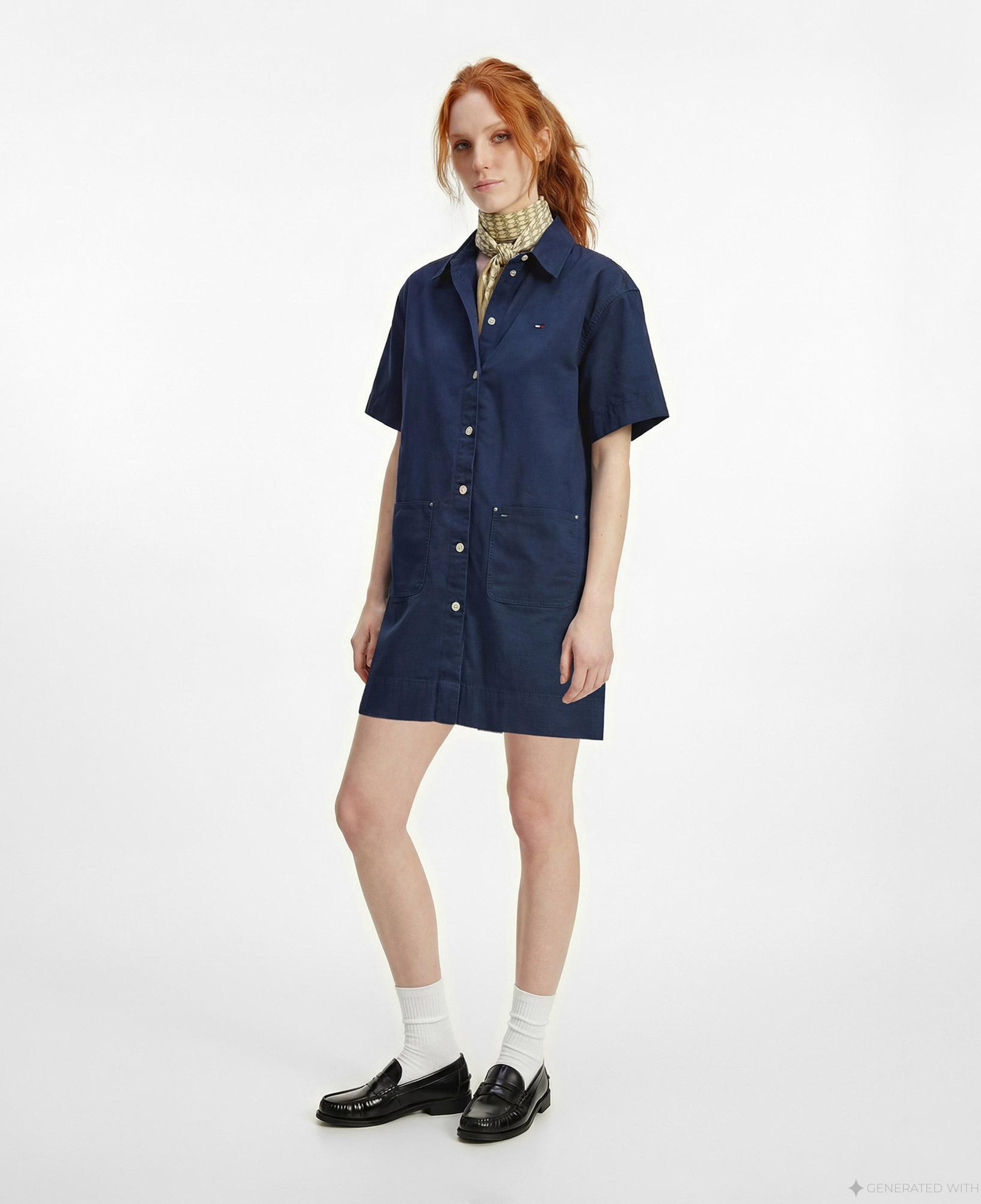 Tommy Hilfiger Modern Prep Kadın Lacivert Elbise