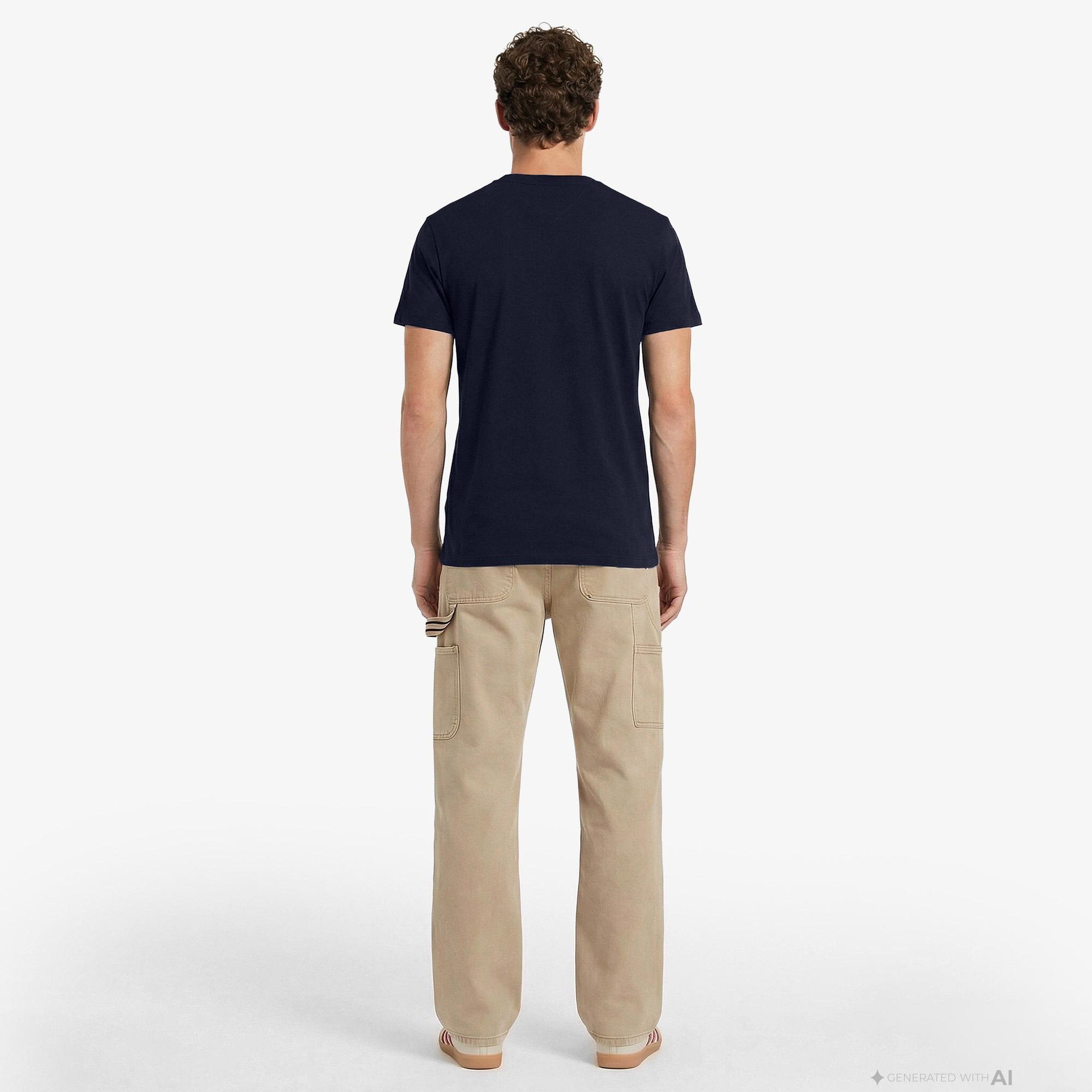 Tommy Hilfiger Signature Erkek Lacivert T-Shirt
