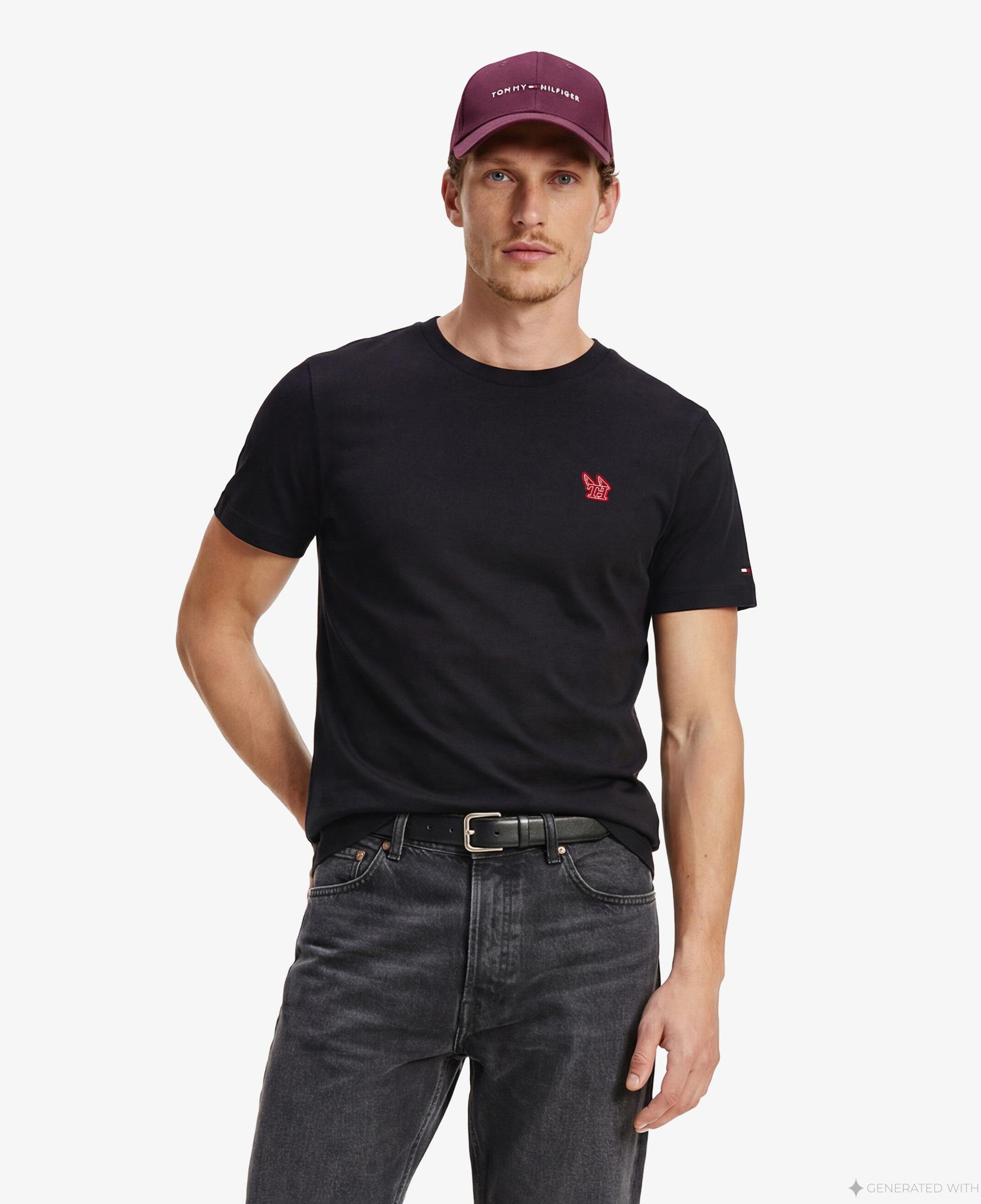 Tommy Hilfiger Moto Pack Erkek Siyah T-Shirt