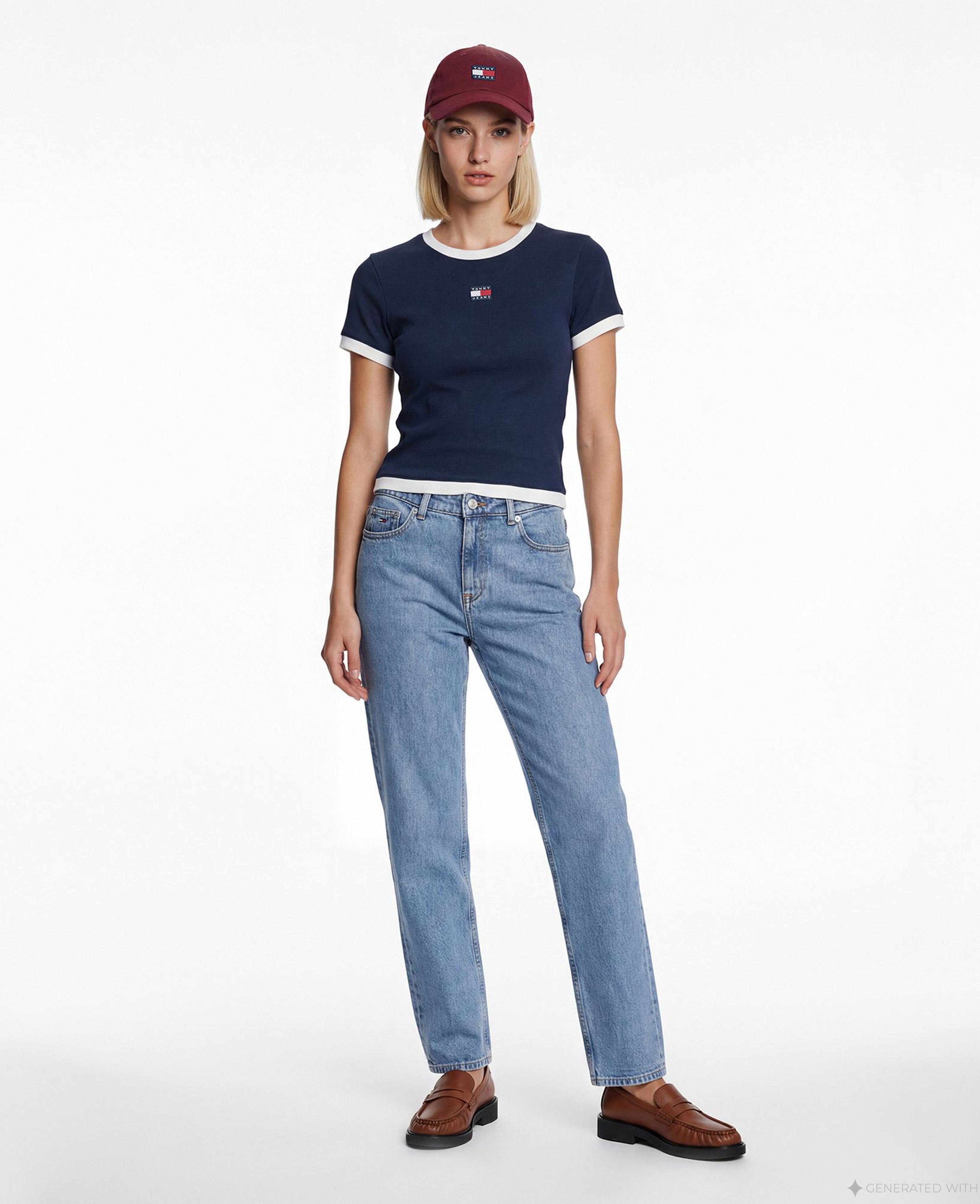 Tommy Hilfiger Badge Kadın Lacivert T-Shirt