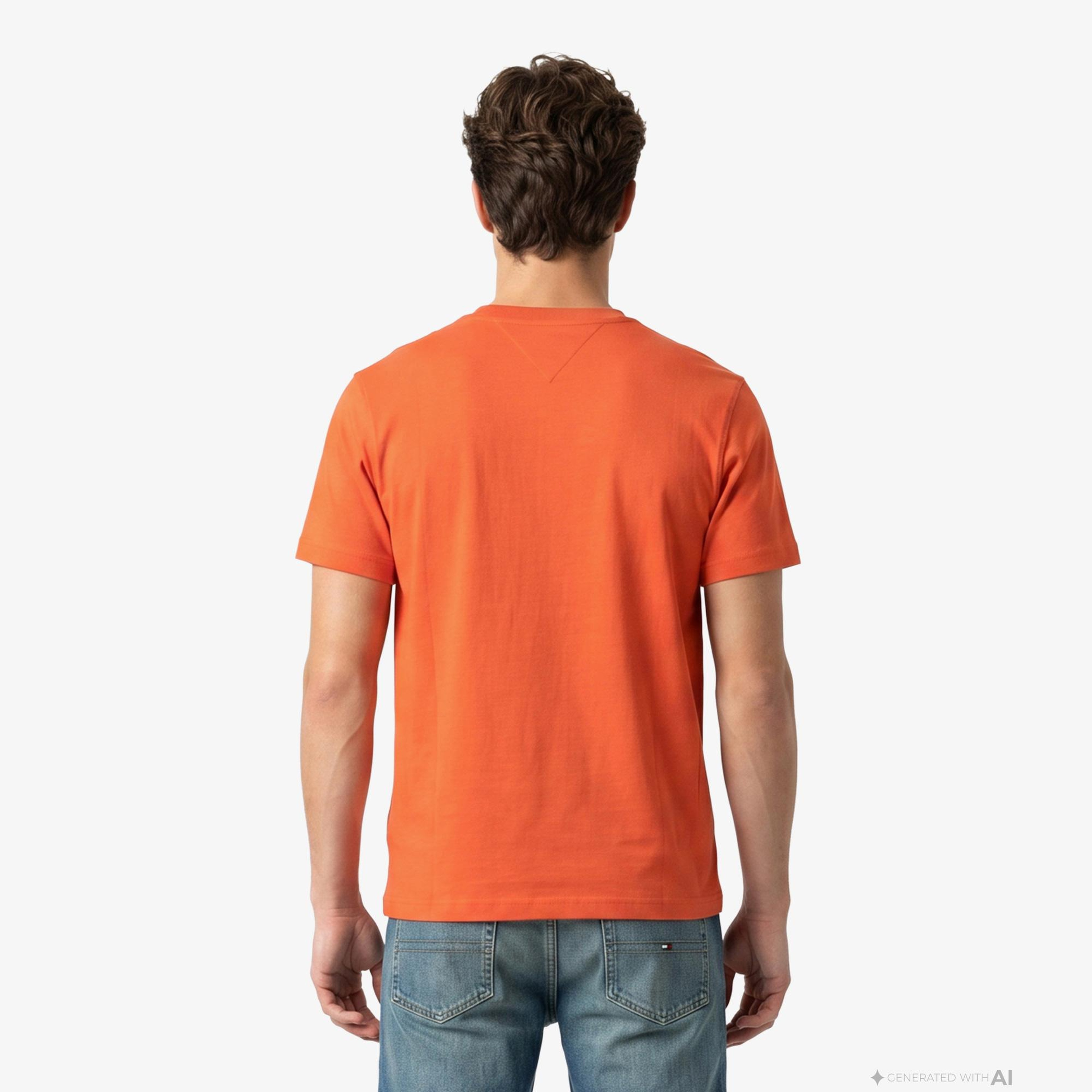 Tommy Hilfiger Swimshop Erkek Turuncu T-Shirt