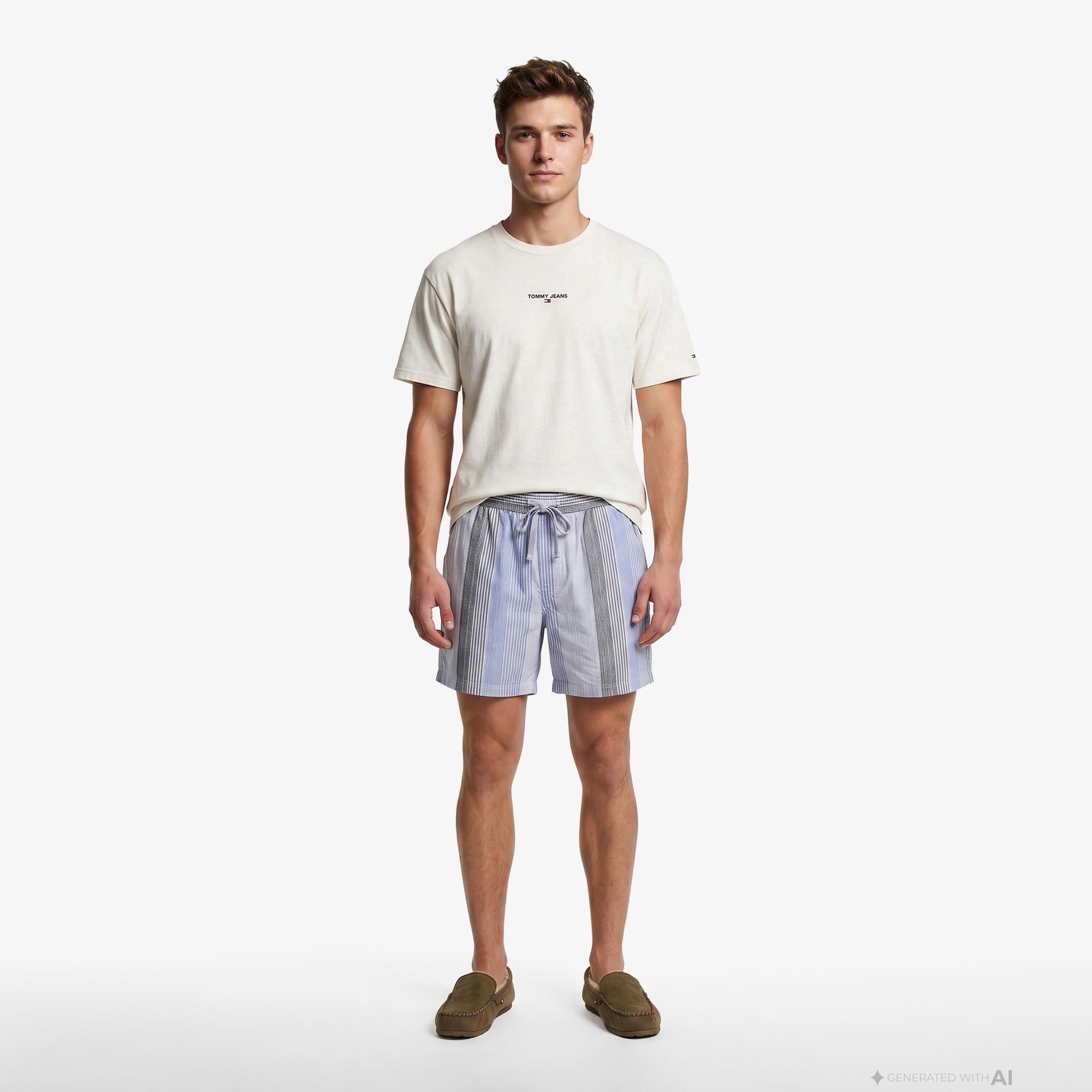 Tommy Hilfiger Textured Erkek Mavi Şort
