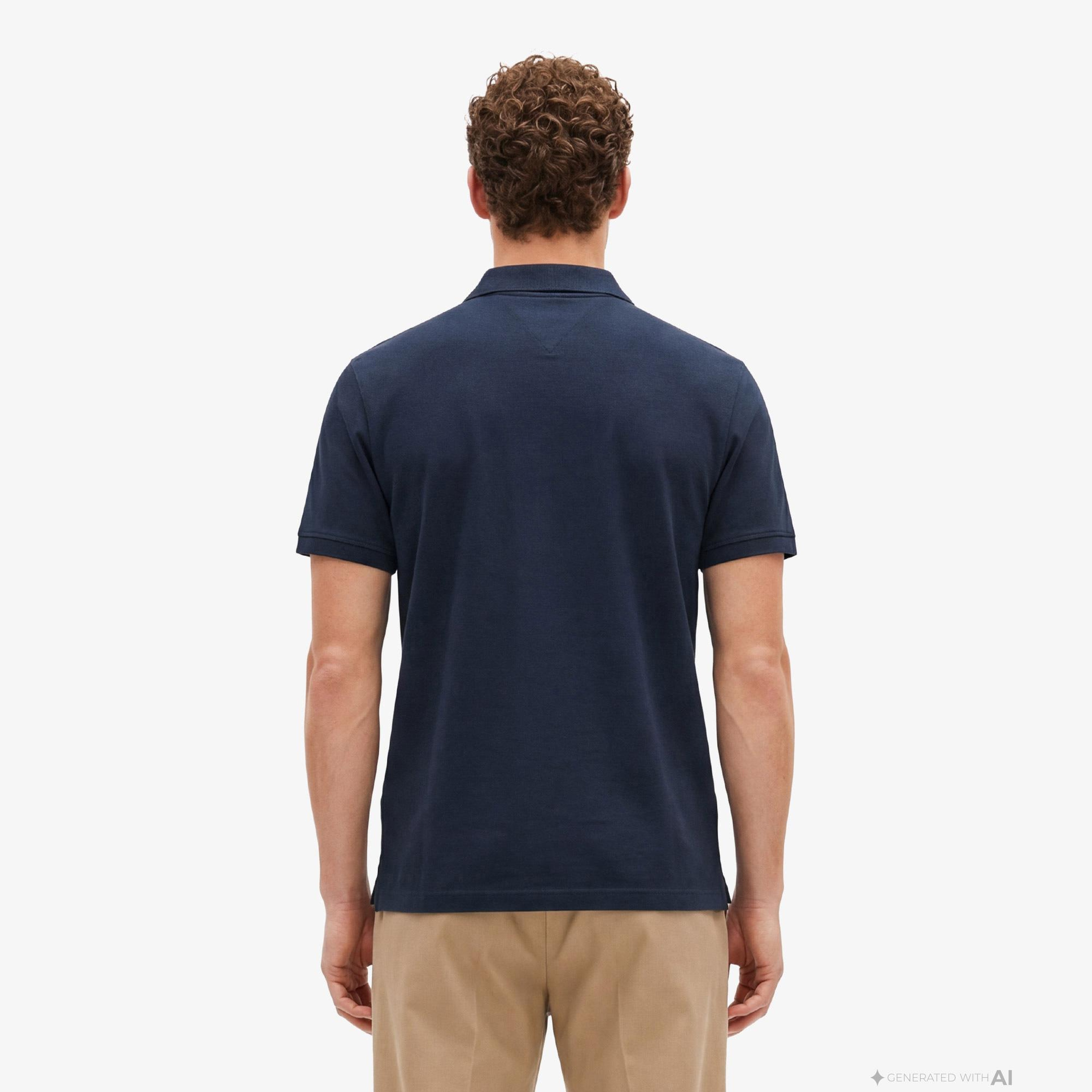 Tommy Hilfiger Seasonal Graphic Erkek Lacivert Polo Yaka T-Shirt