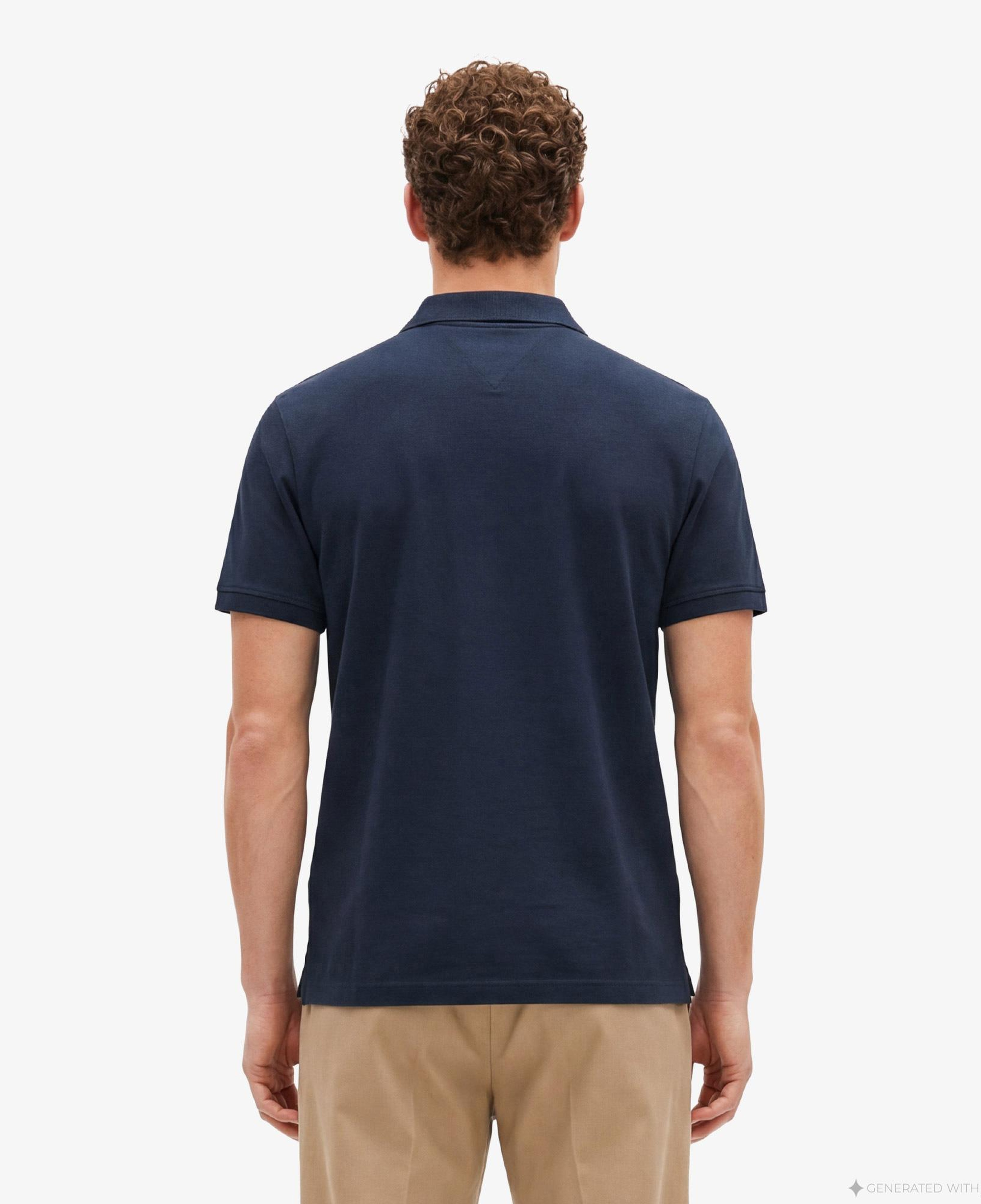 Tommy Hilfiger Seasonal Graphic Erkek Lacivert Polo Yaka T-Shirt