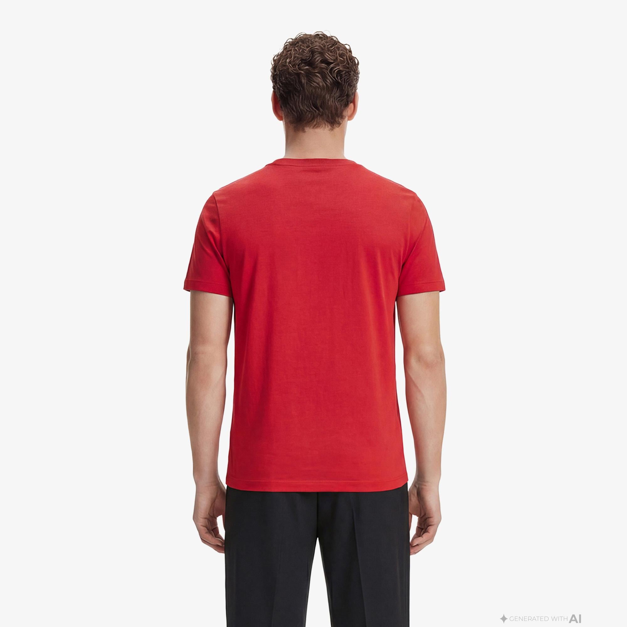 Tommy Hilfiger Brand Love Graphic Erkek Kırmızı T-Shirt