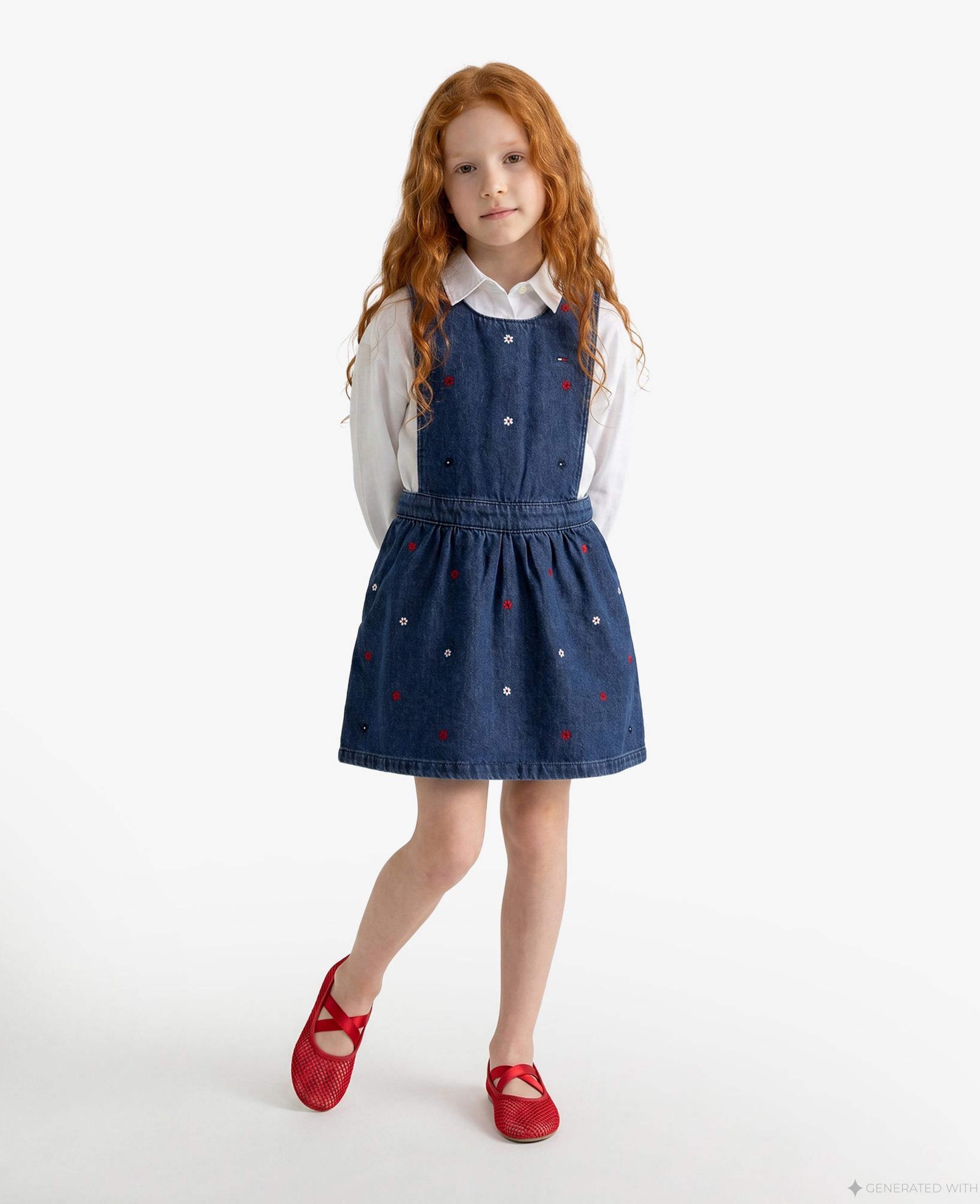 Tommy Hilfiger Little Çocuk Mavi Elbise