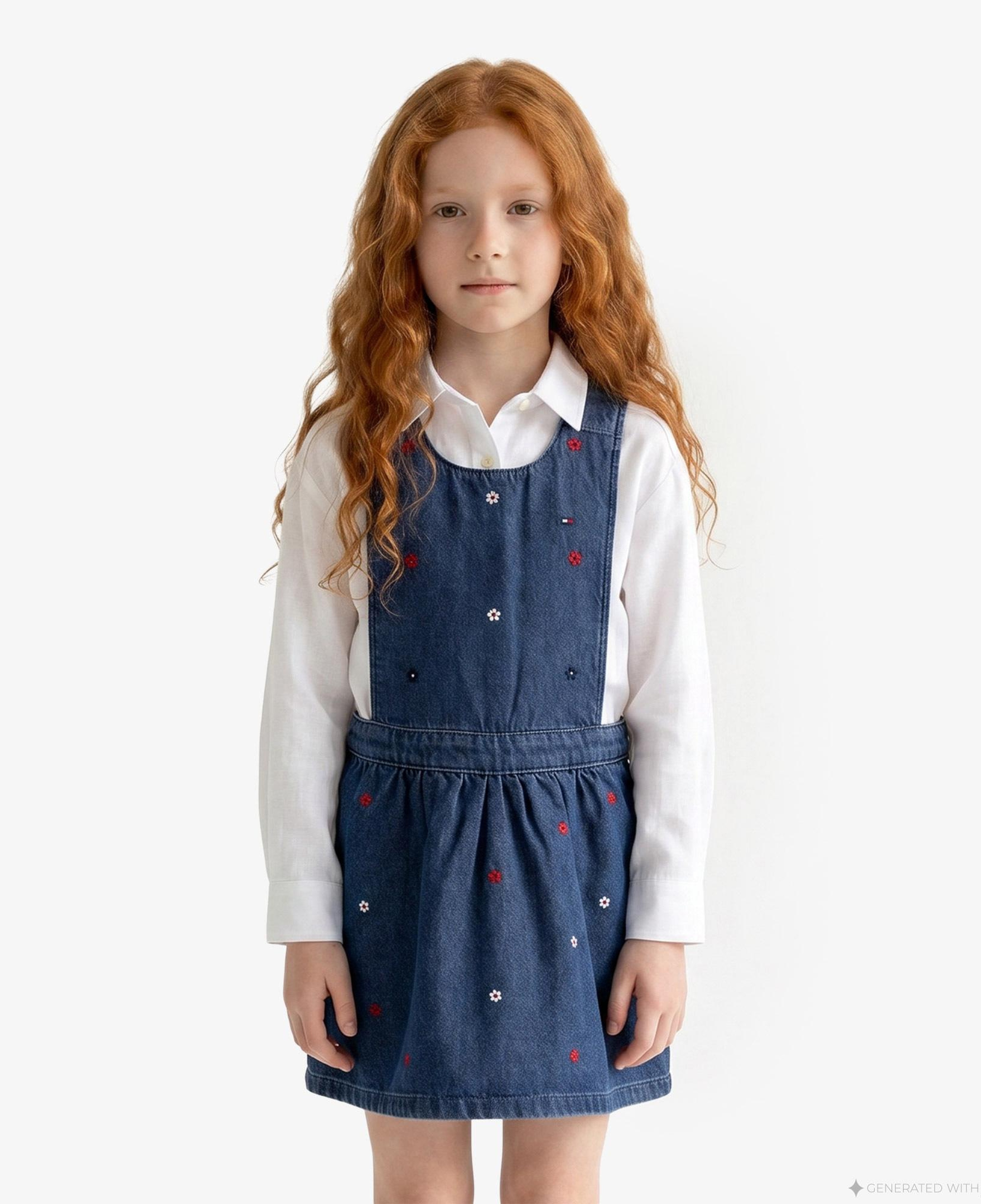 Tommy Hilfiger Little Çocuk Mavi Elbise