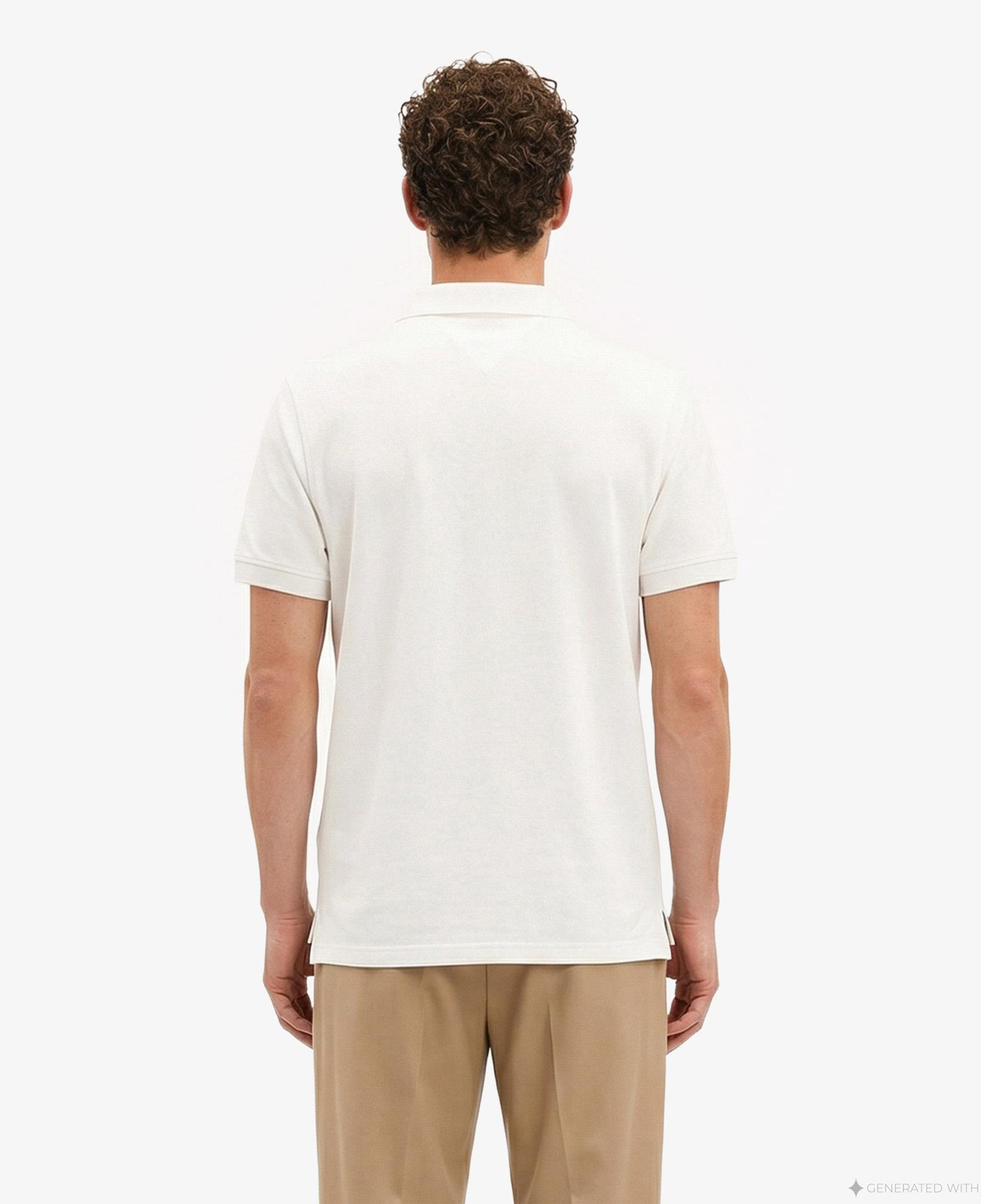 Tommy Hilfiger Classic Flag Erkek Beyaz Polo Yaka T-Shirt