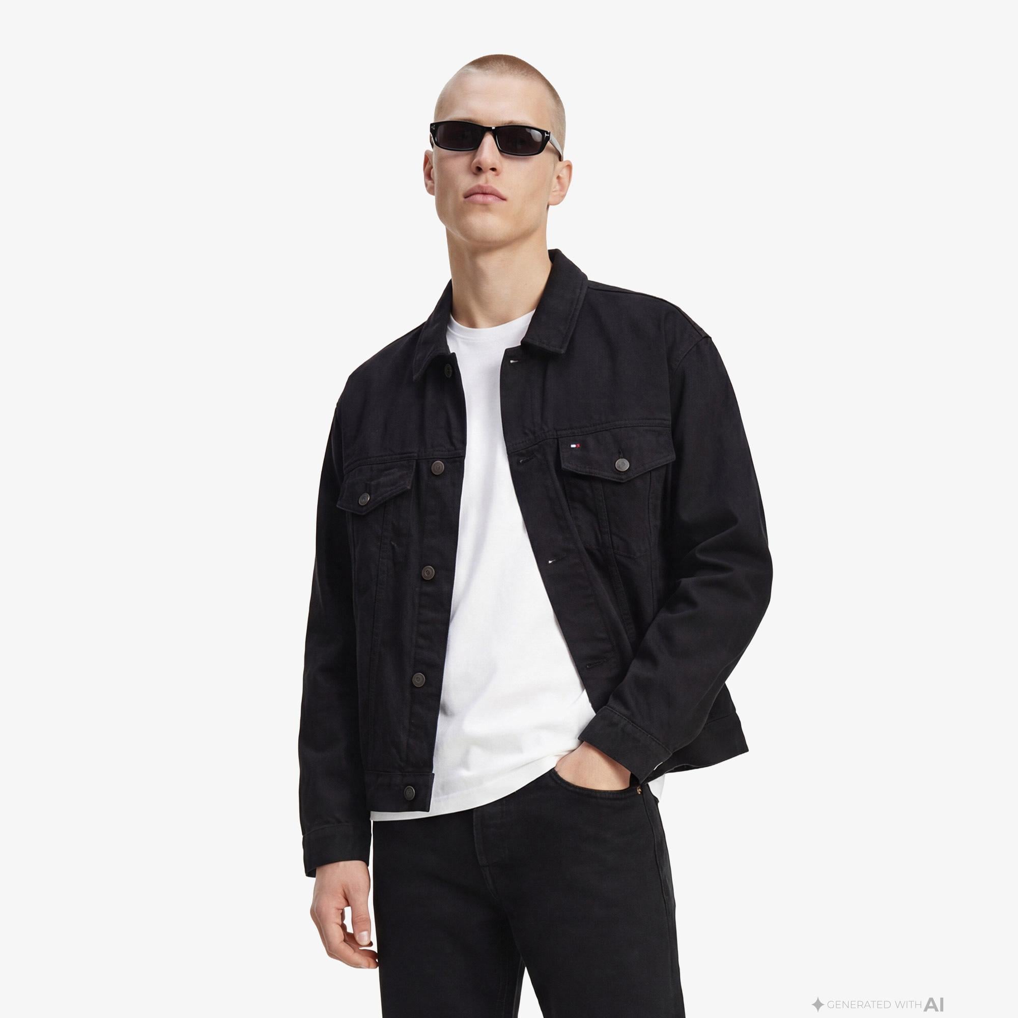 Tommy Hilfiger Denim Mainline Erkek Siyah Ceket