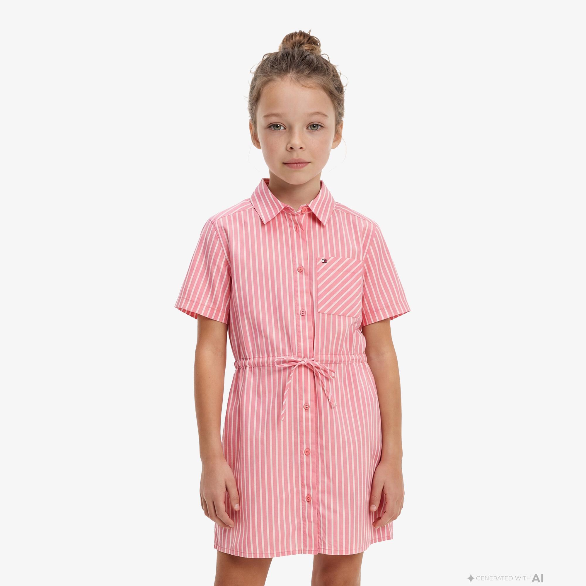 Tommy Hilfiger Essentials Çocuk Pembe Elbise