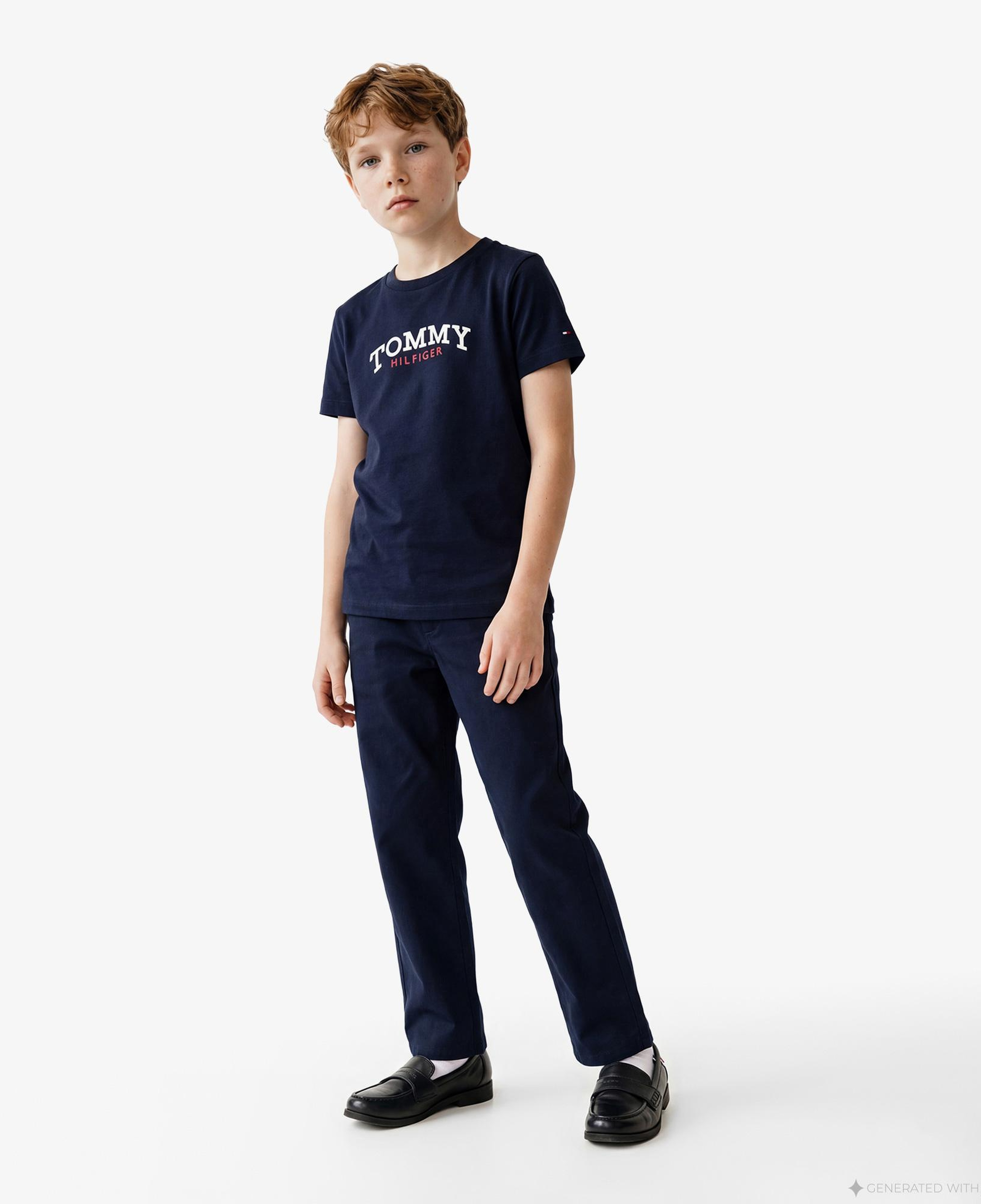 Tommy Hilfiger Graphic Çocuk Lacivert T-Shirt