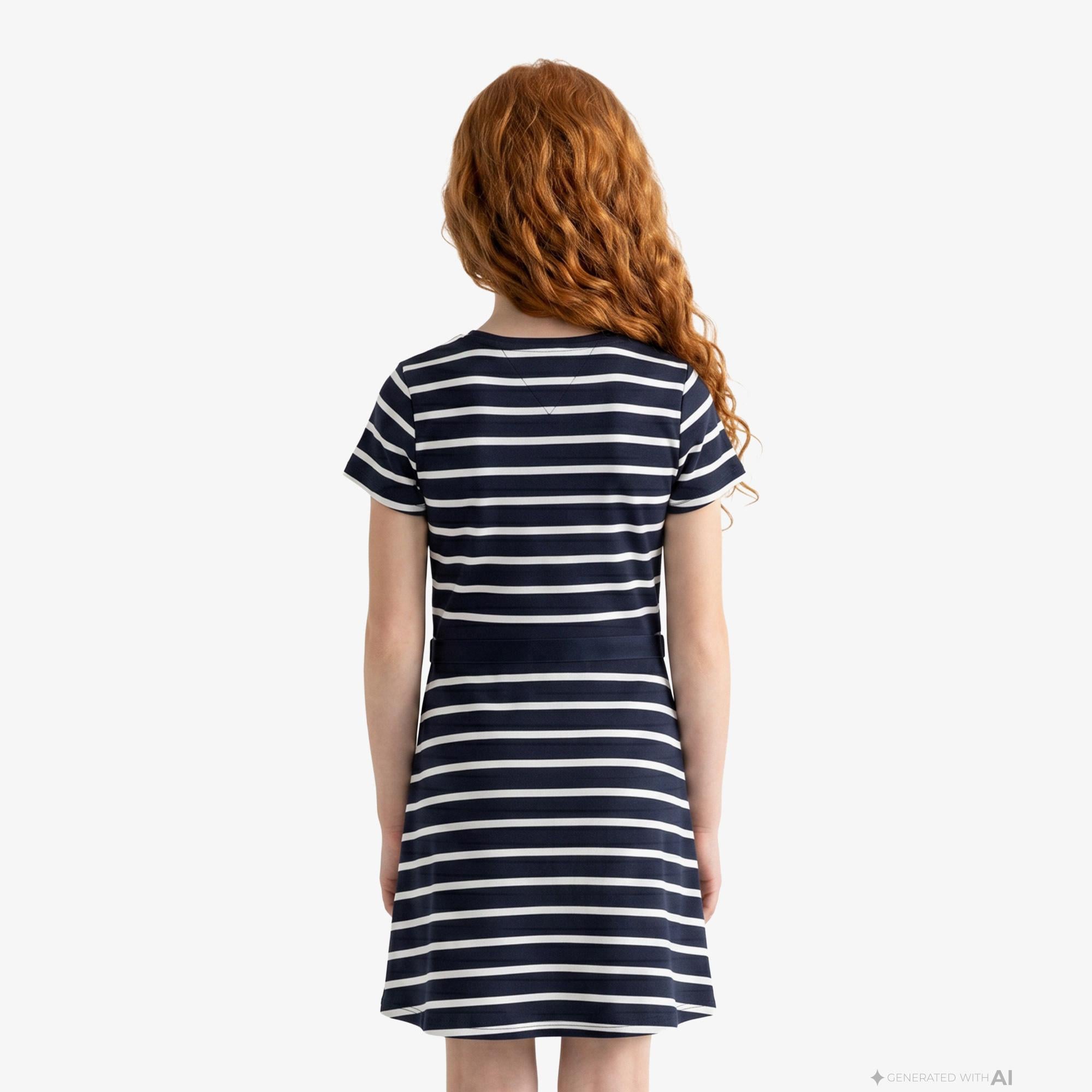 Tommy Hilfiger Essentials Modal Çocuk Lacivert Elbise