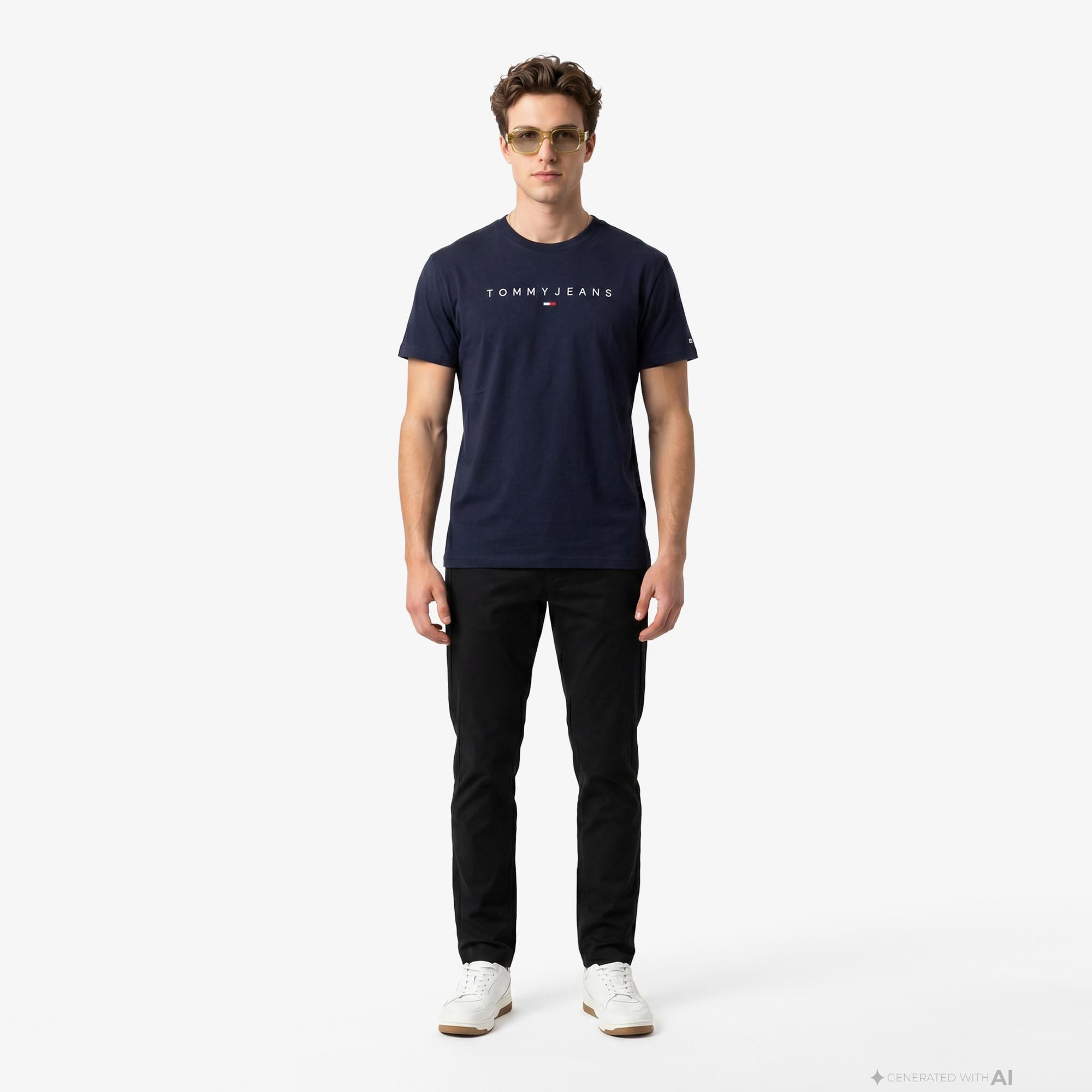Tommy Hilfiger New Launch Erkek Lacivert T-Shirt