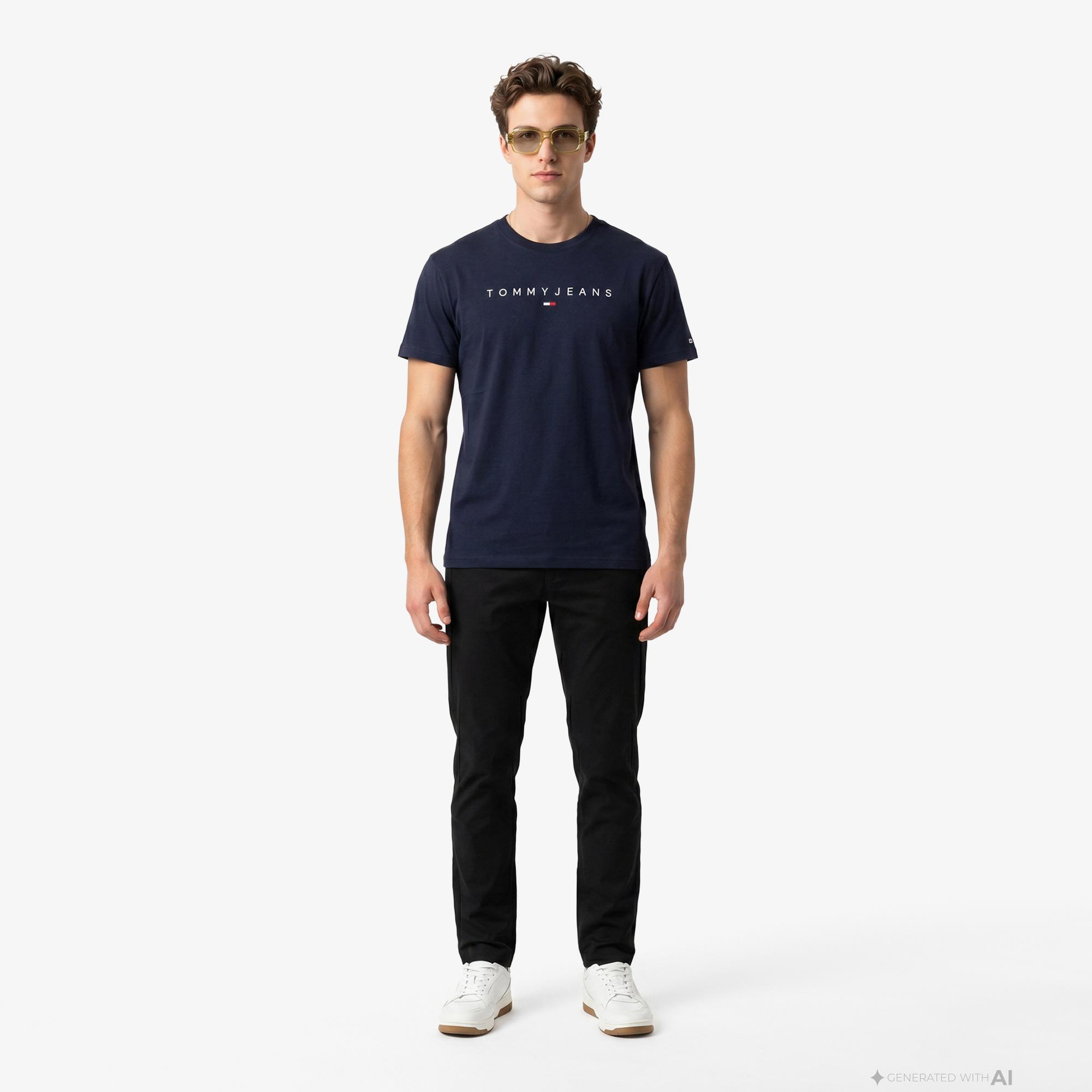 Tommy Hilfiger New Launch Erkek Lacivert T-Shirt