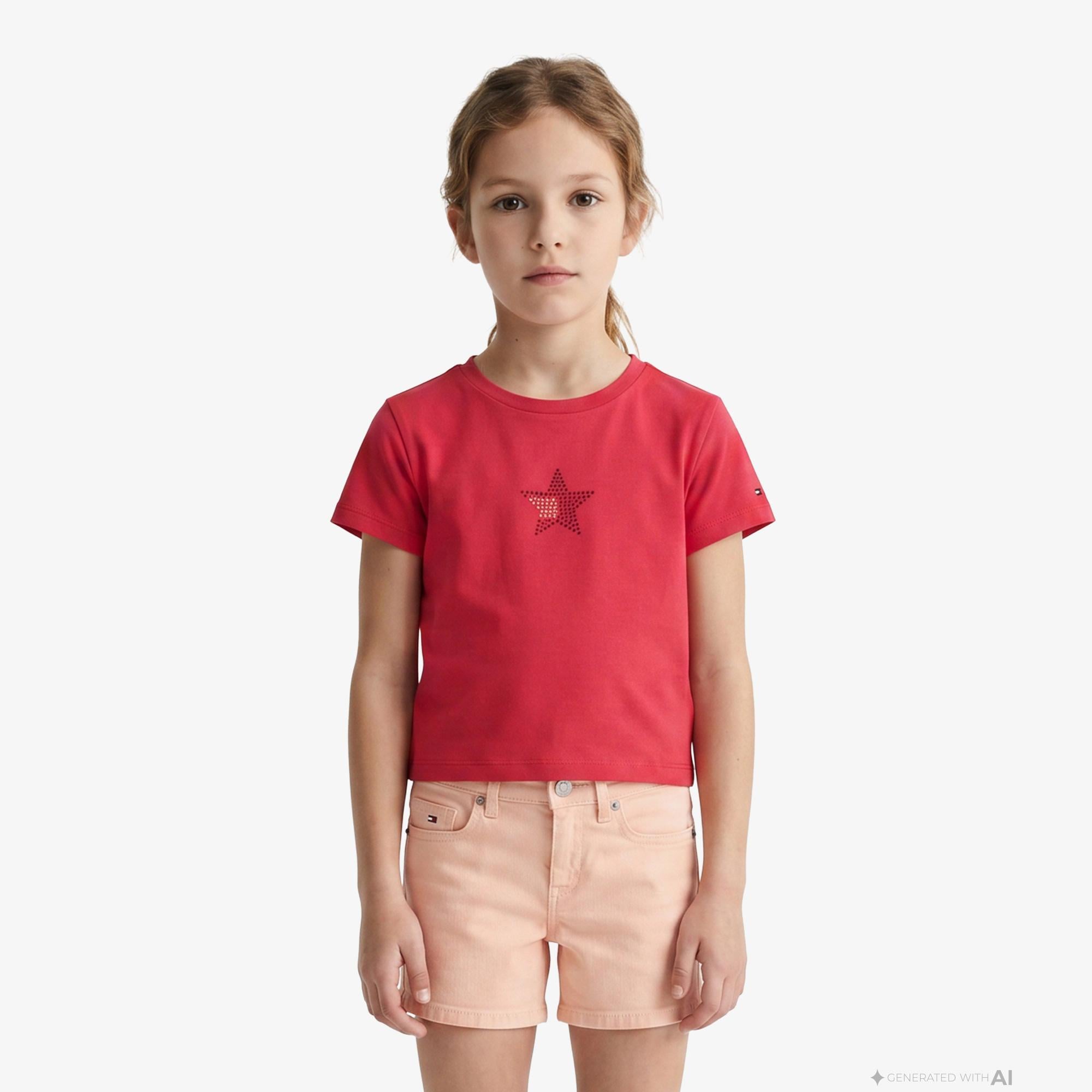 Tommy Hilfiger Star Çocuk Kırmızı T-Shirt