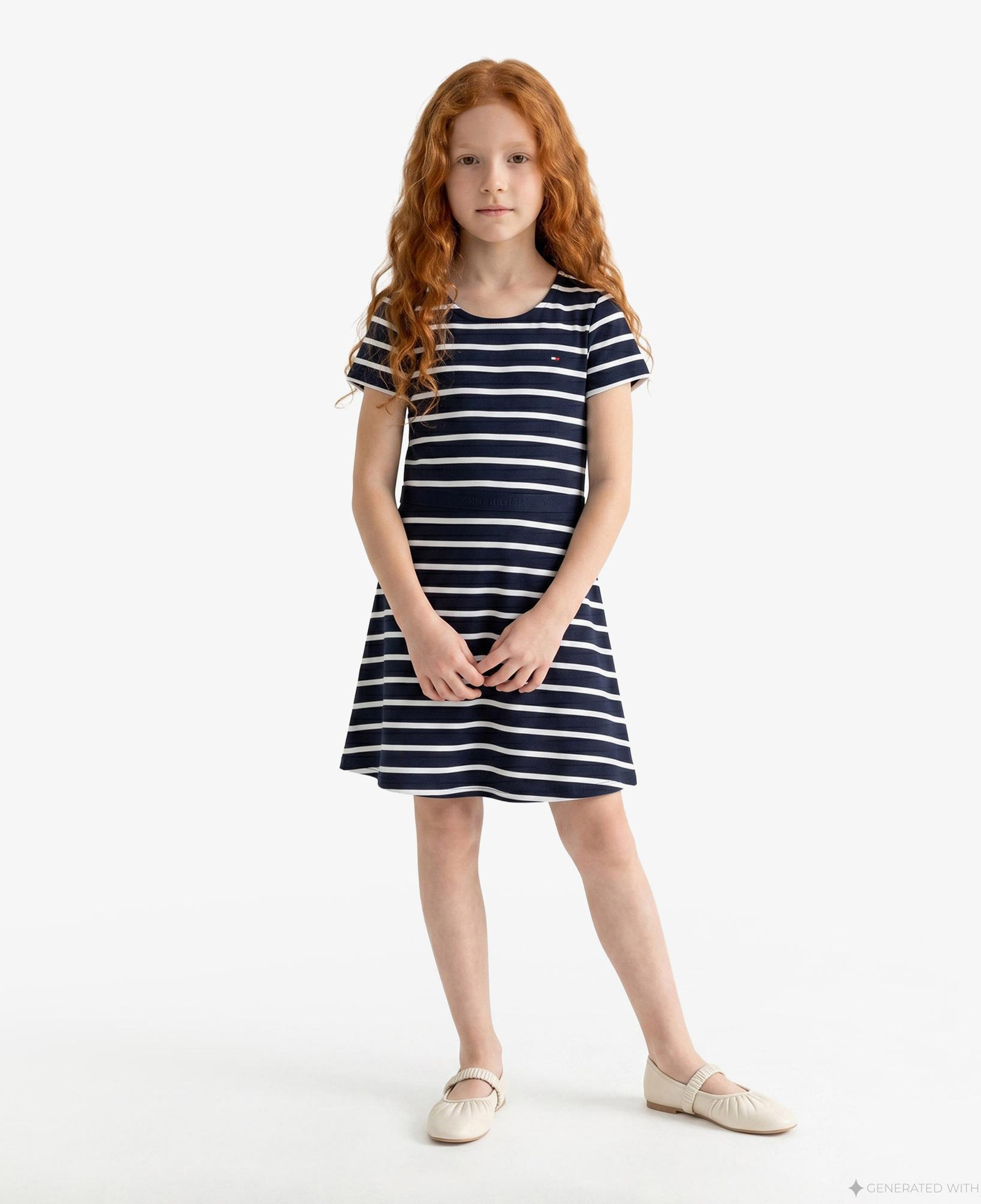 Tommy Hilfiger Essentials Modal Çocuk Lacivert Elbise
