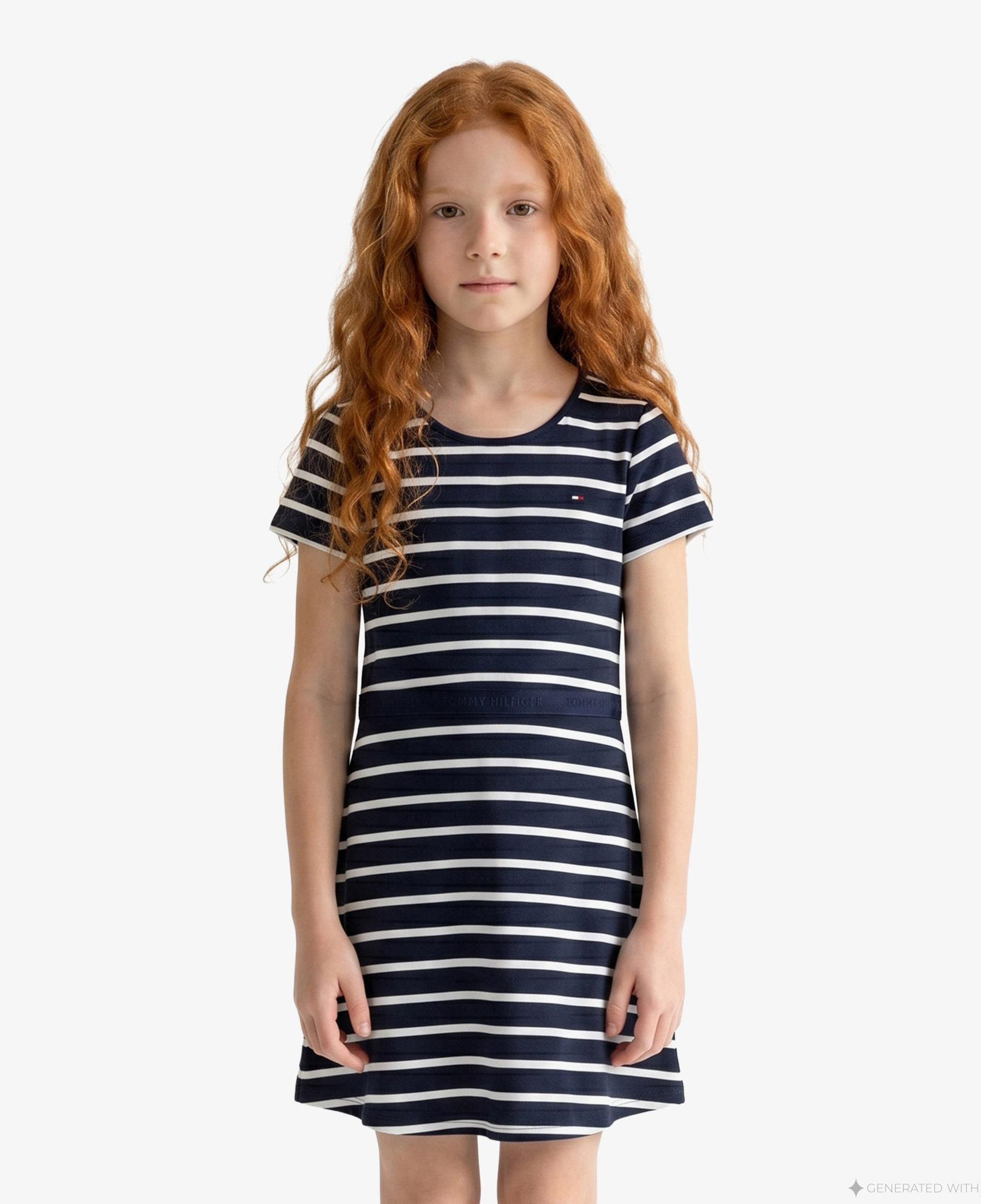 Tommy Hilfiger Essentials Modal Çocuk Lacivert Elbise