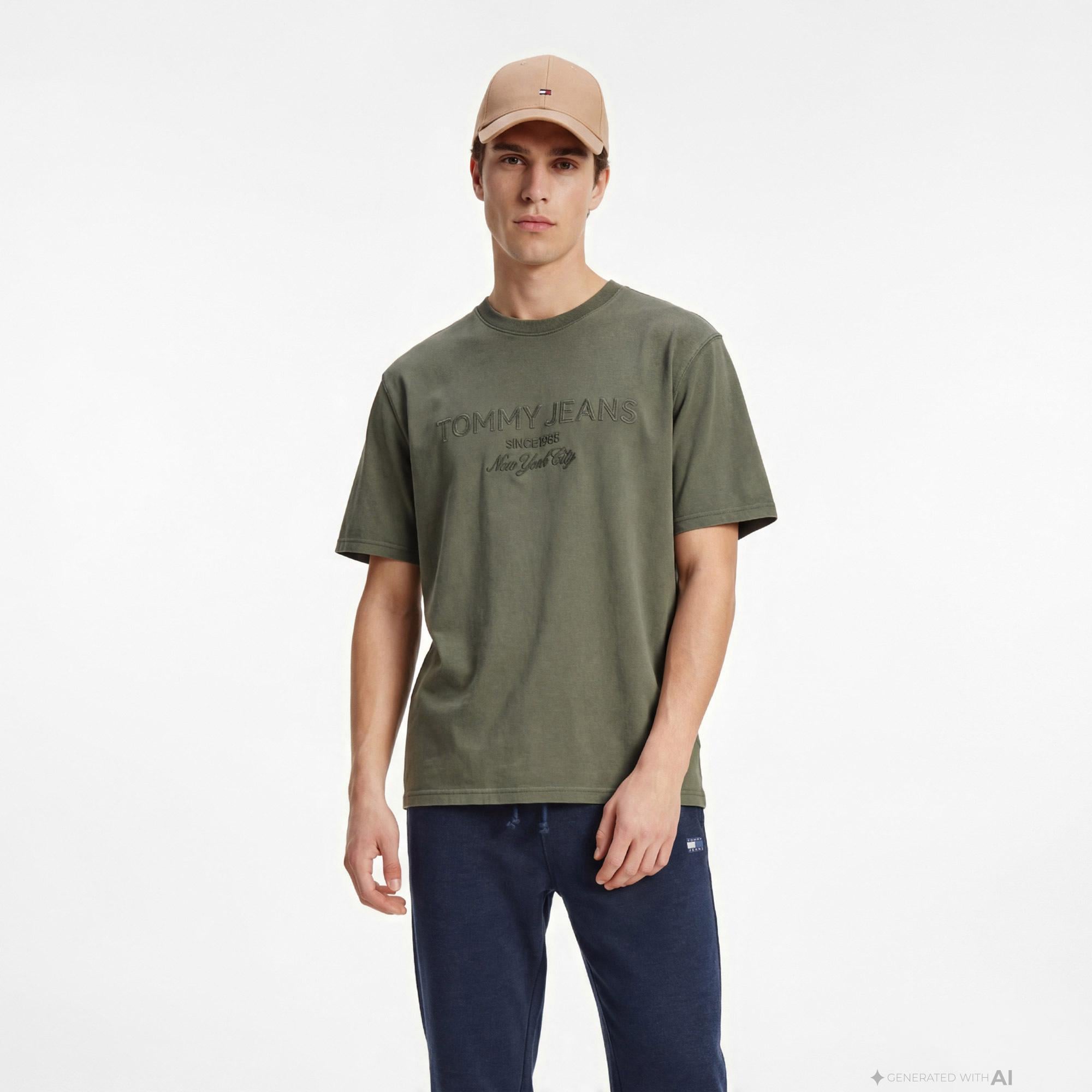 Tommy Hilfiger New Classics Erkek Yeşil T-Shirt