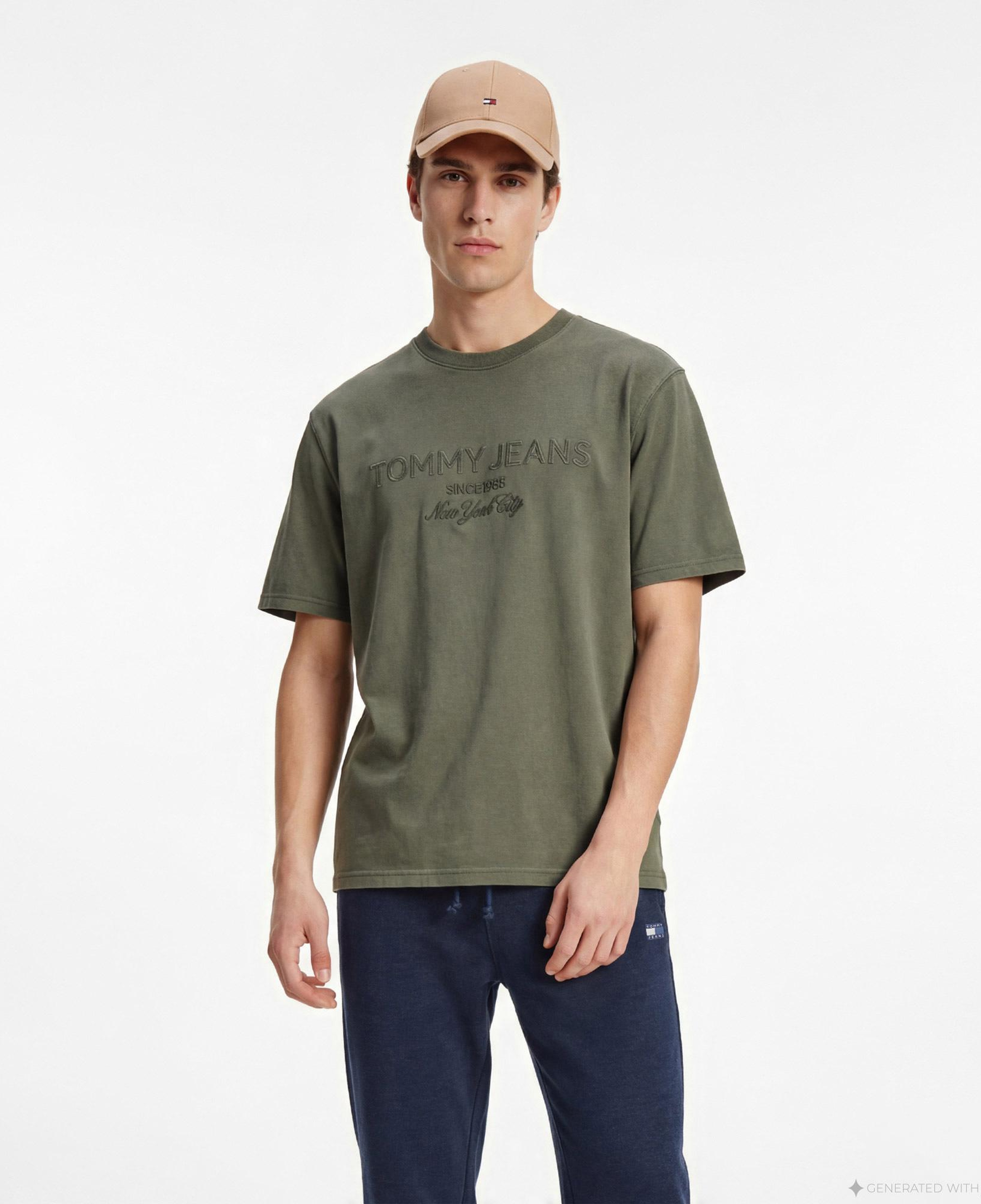 Tommy Hilfiger New Classics Erkek Yeşil T-Shirt