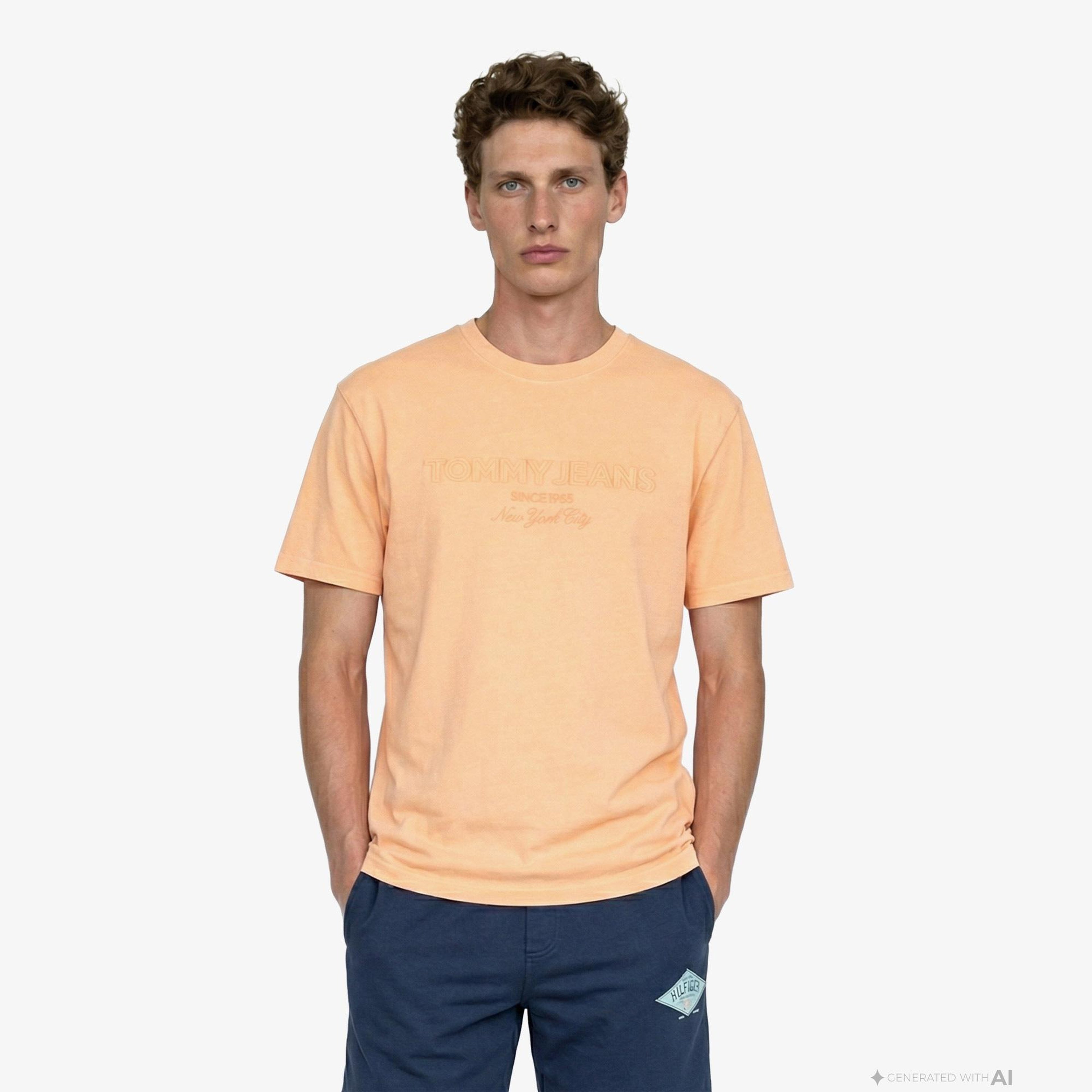 Tommy Hilfiger New Classics Erkek Turuncu T-Shirt