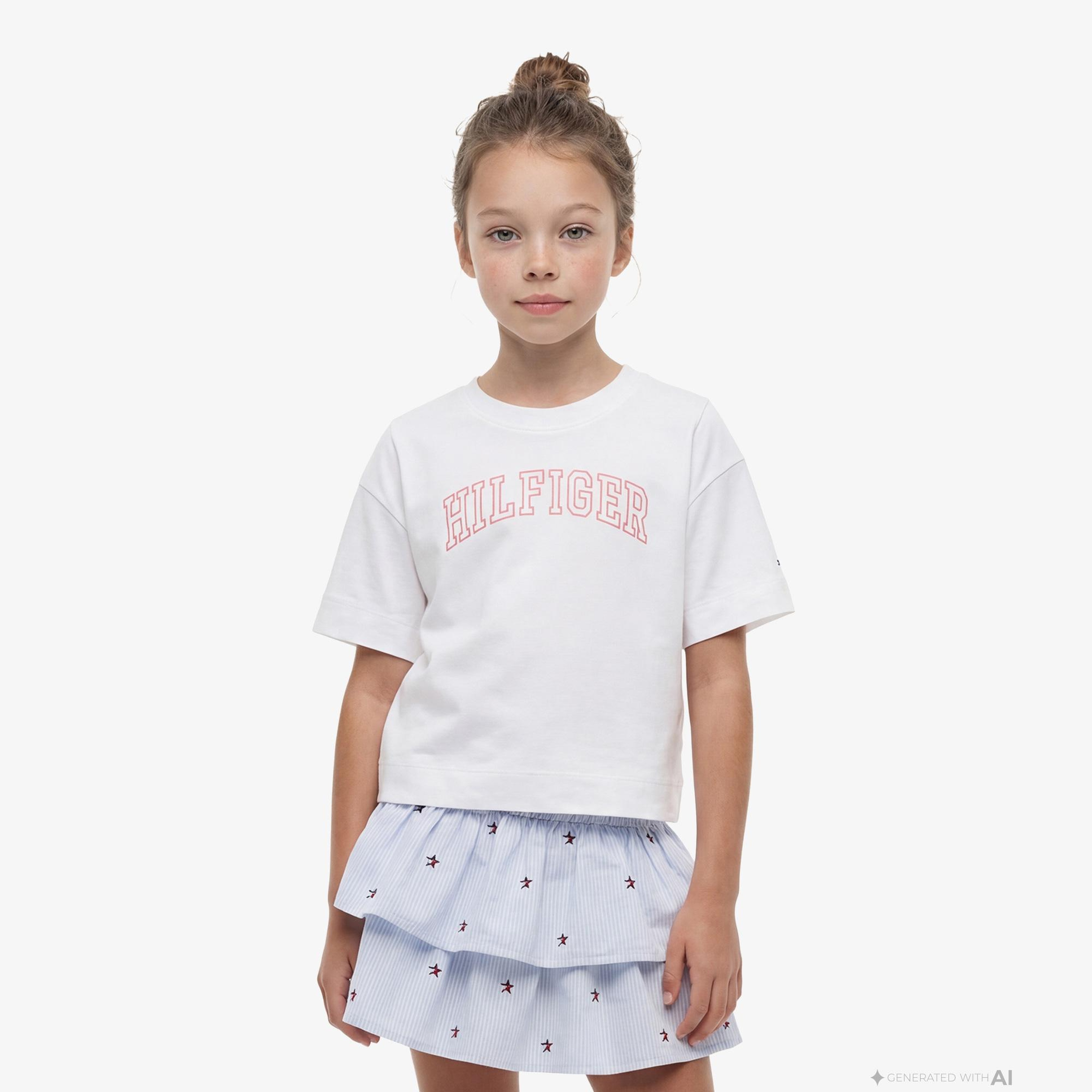 Tommy Hilfiger Varsity Çocuk Beyaz T-Shirt