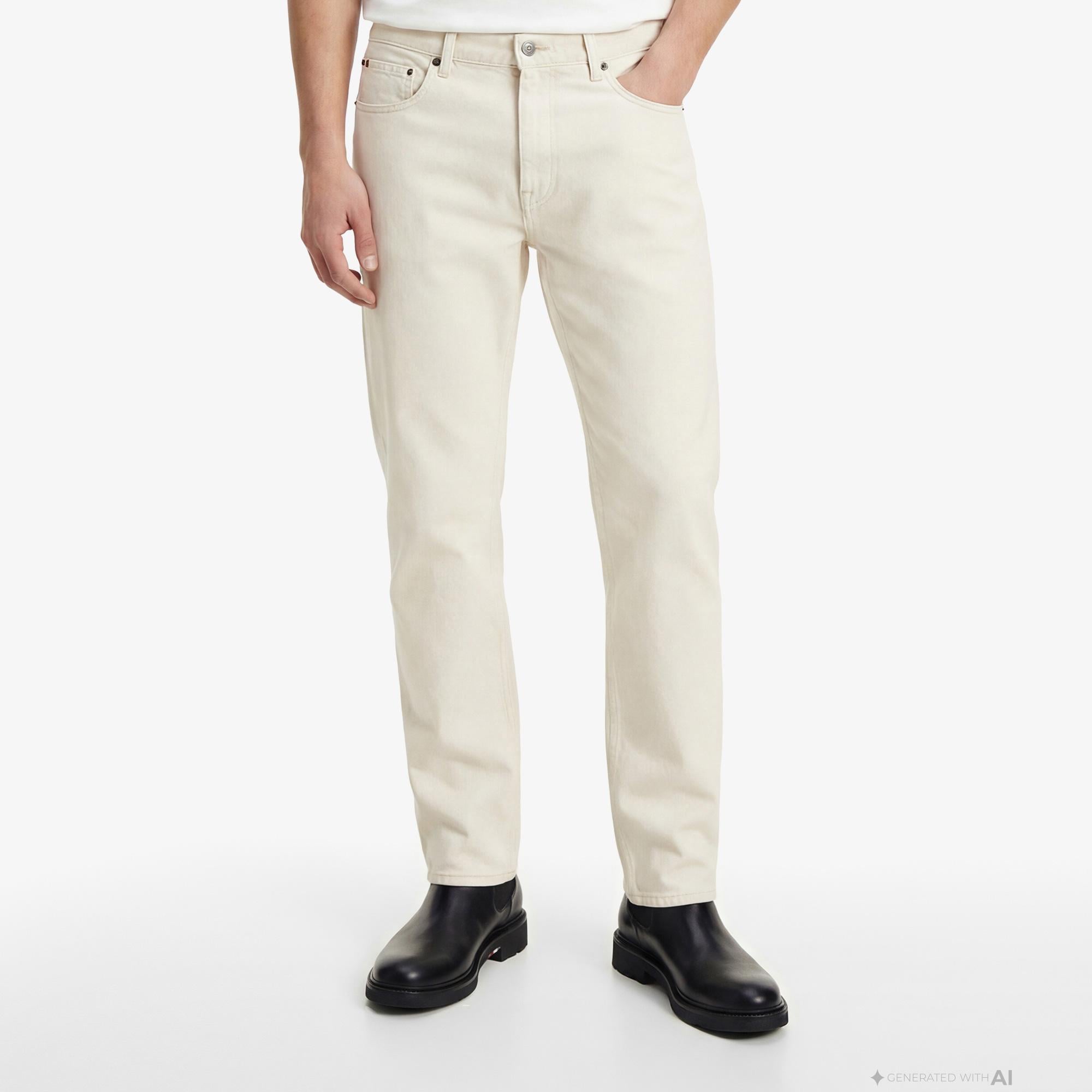 Tommy Hilfiger Denim Mainline Erkek Beyaz Jean