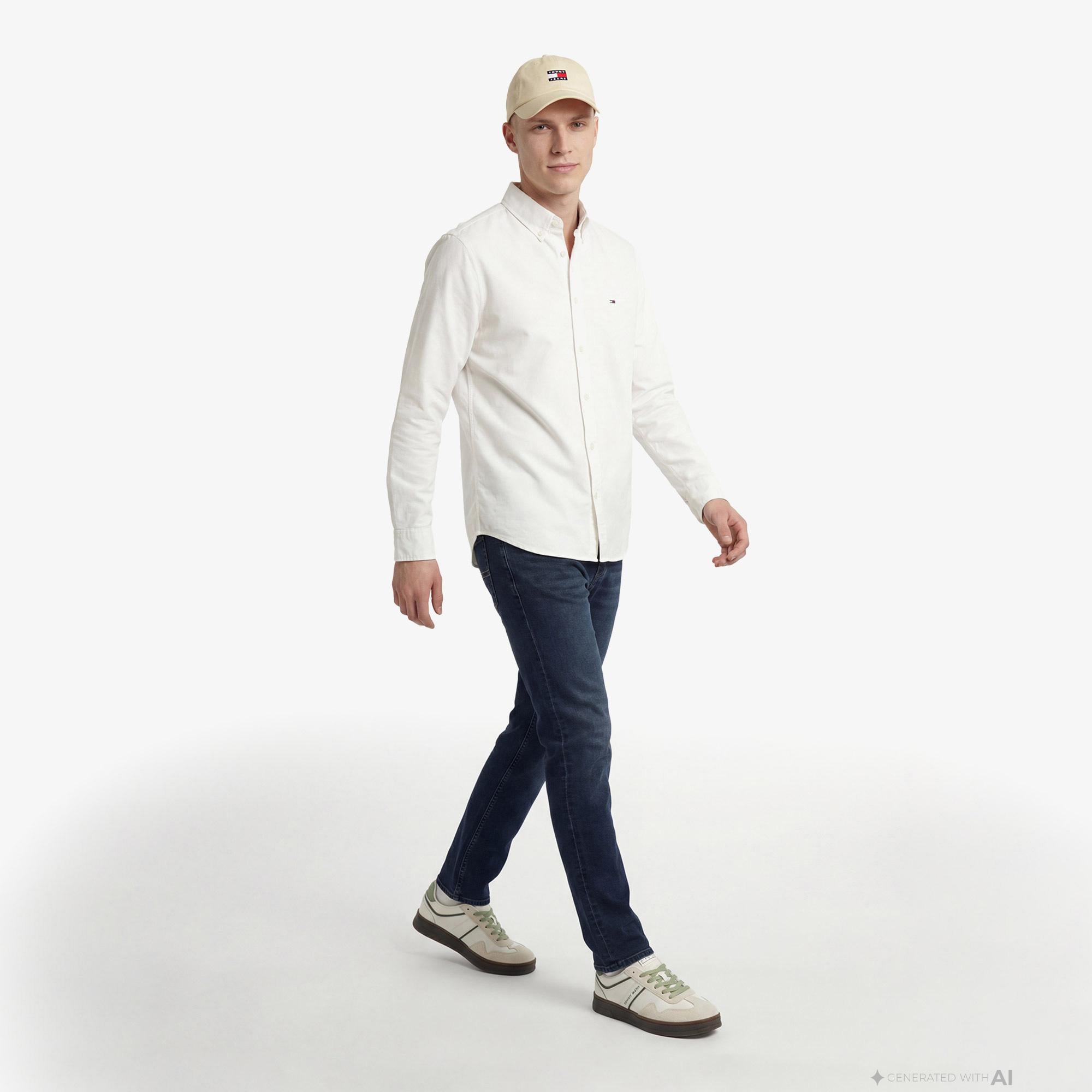 Tommy Hilfiger Visual Wash Erkek Lacivert Jean