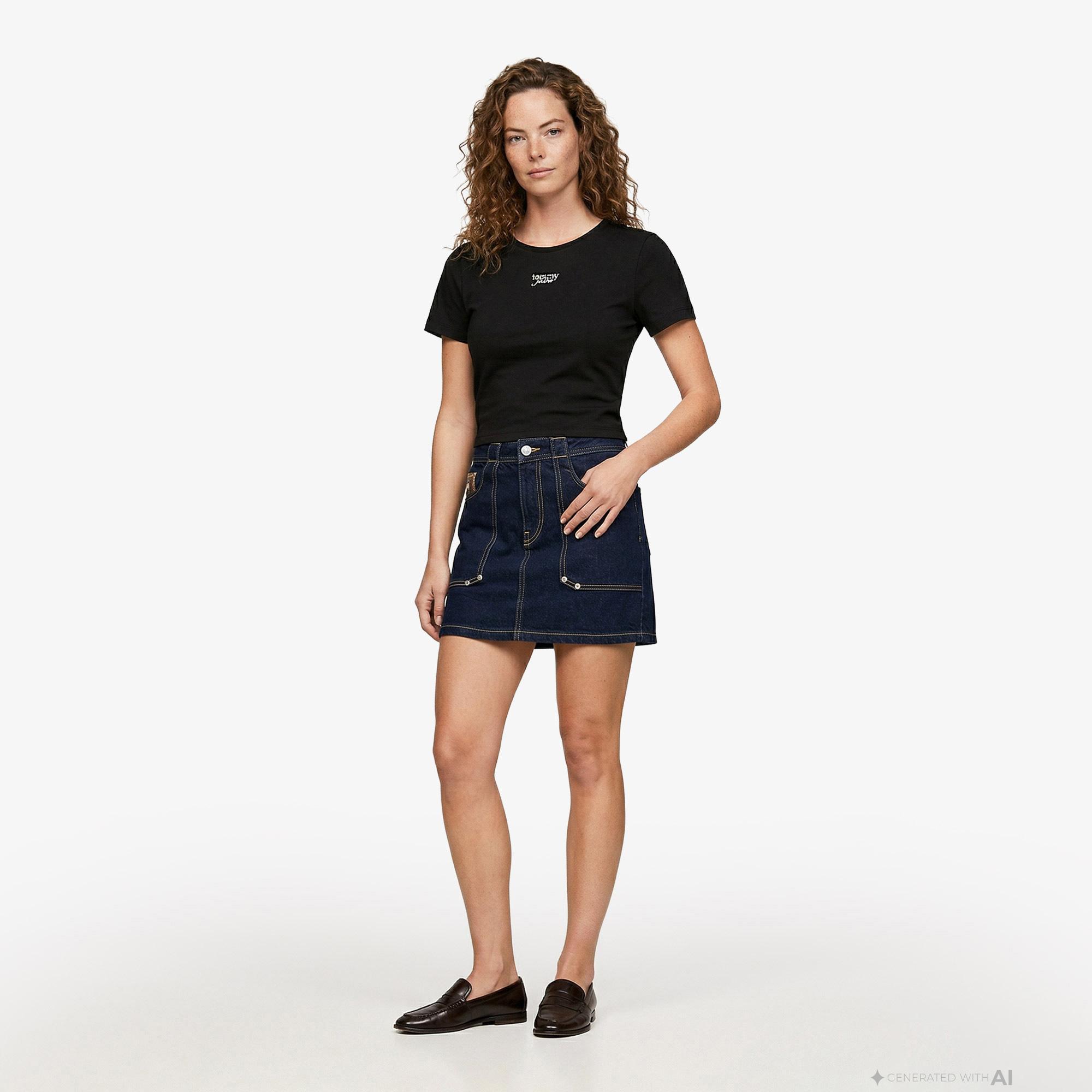 Tommy Hilfiger Body Essentials Kadın Siyah T-Shirt