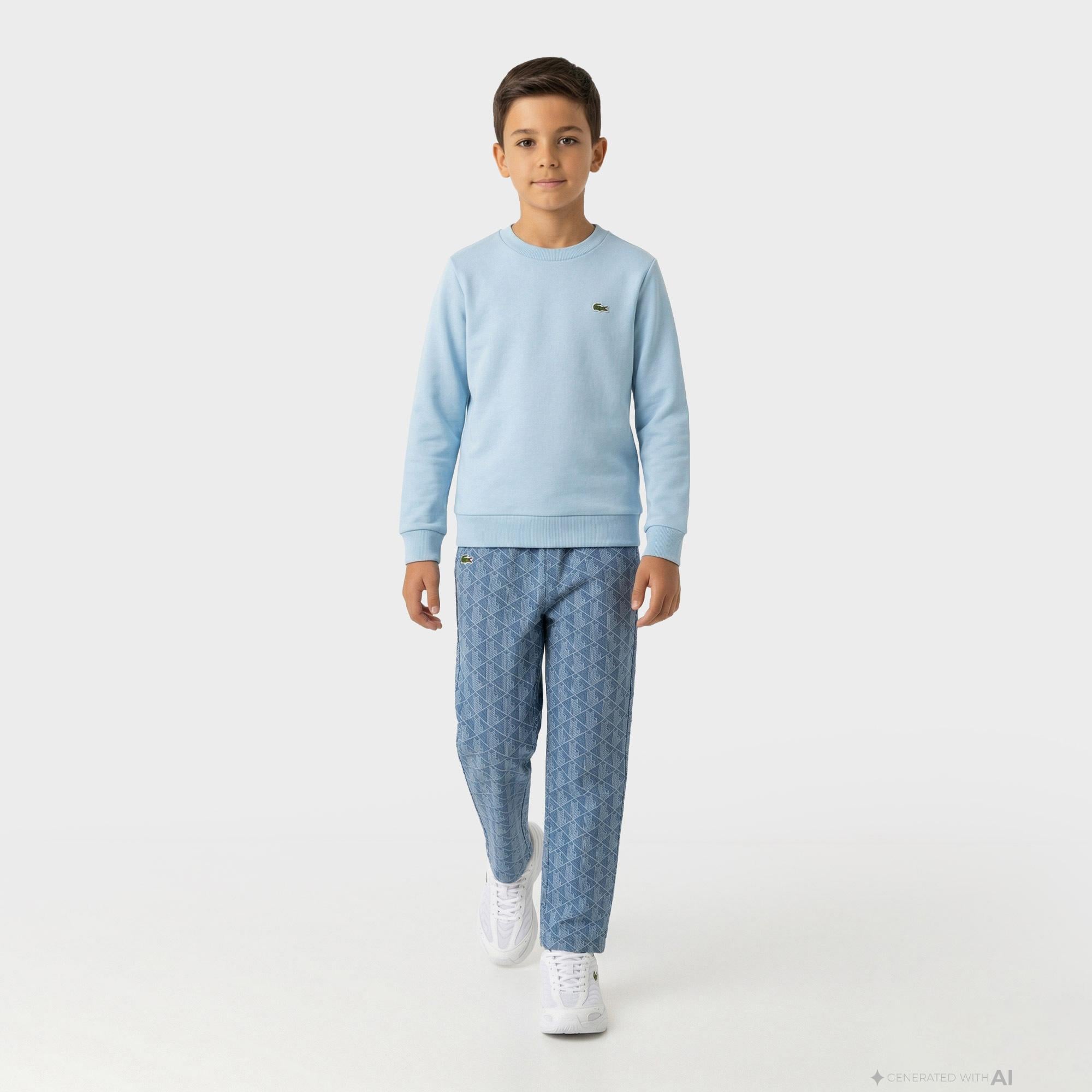 Lacoste Çocuk Monogram Mavi Eşofman Altı
