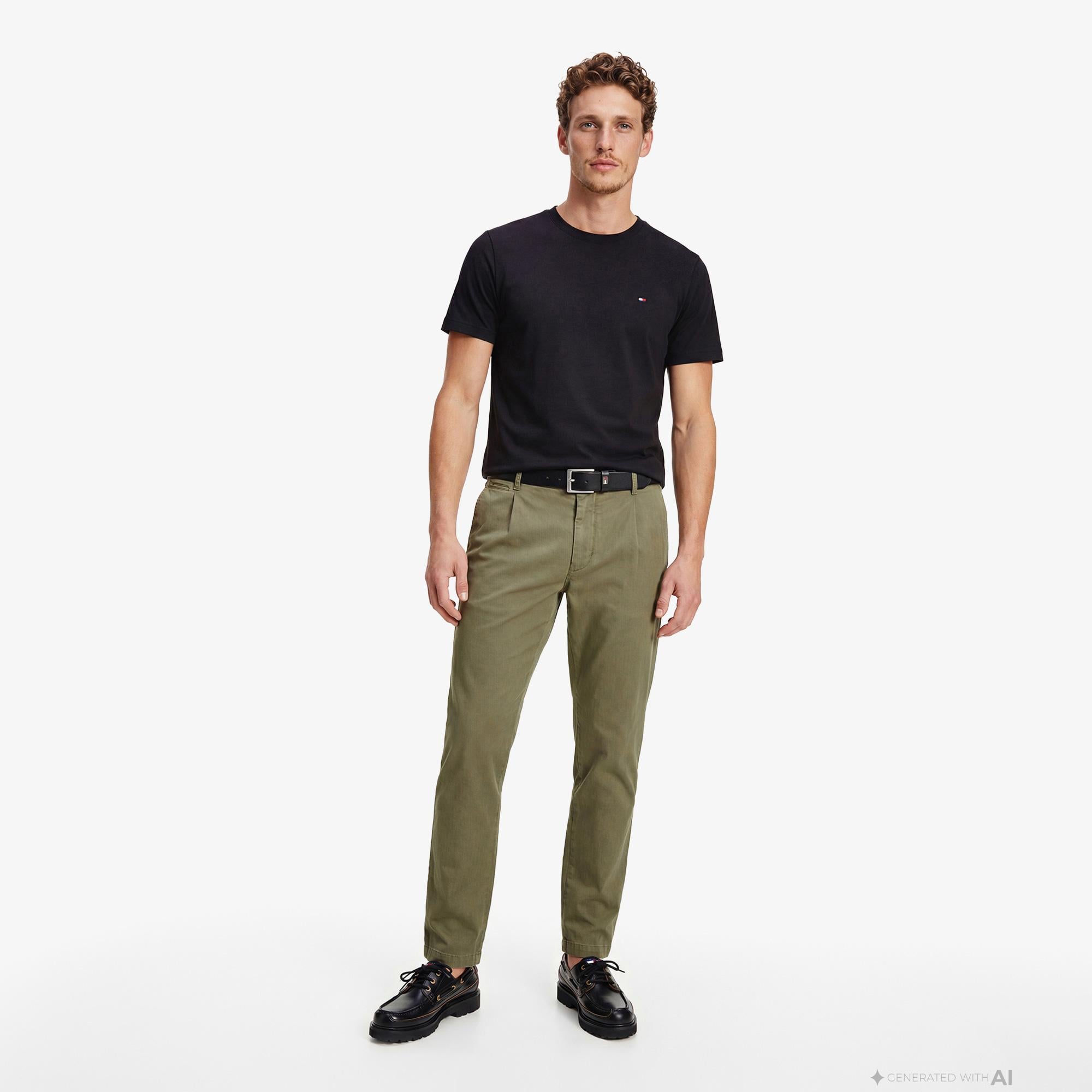 Tommy Hilfiger Elevated Essentials Erkek Siyah T-Shirt
