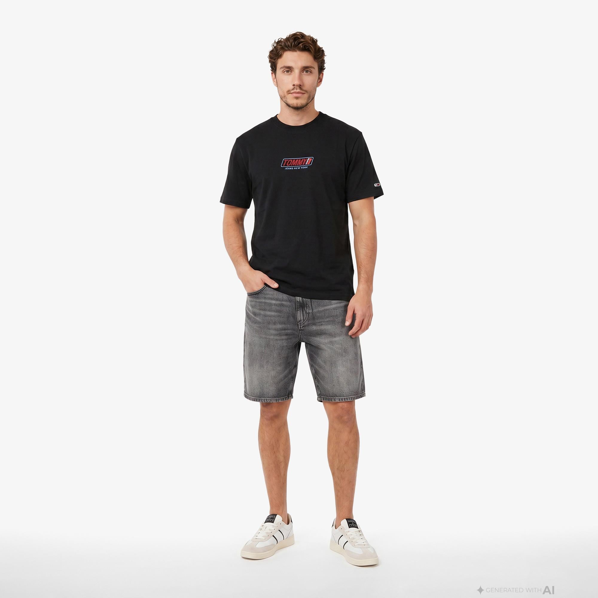 Tommy Hilfiger Lifestyle Erkek Gri Şort