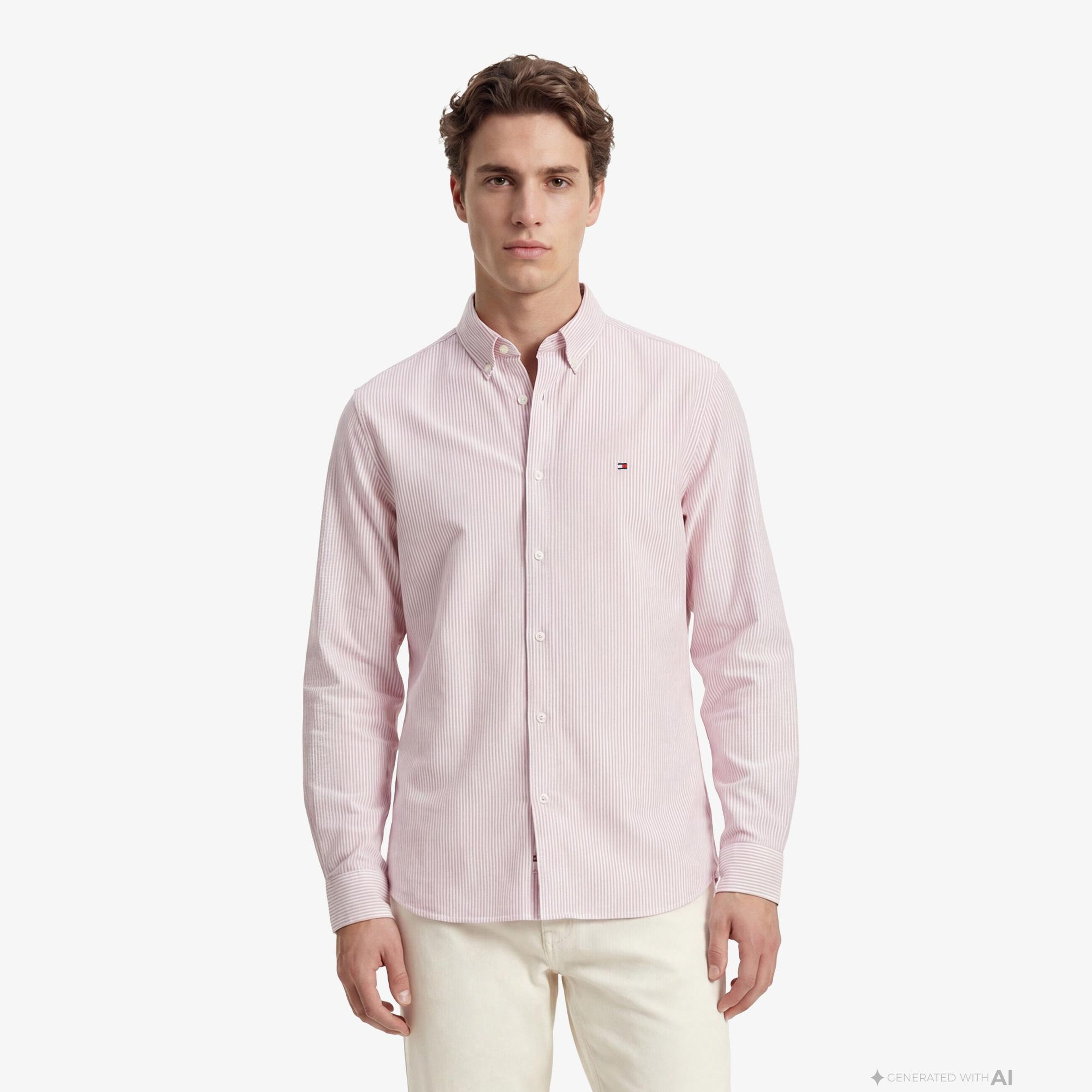 Tommy Hilfiger Core Essentials Erkek Kırmızı Gömlek