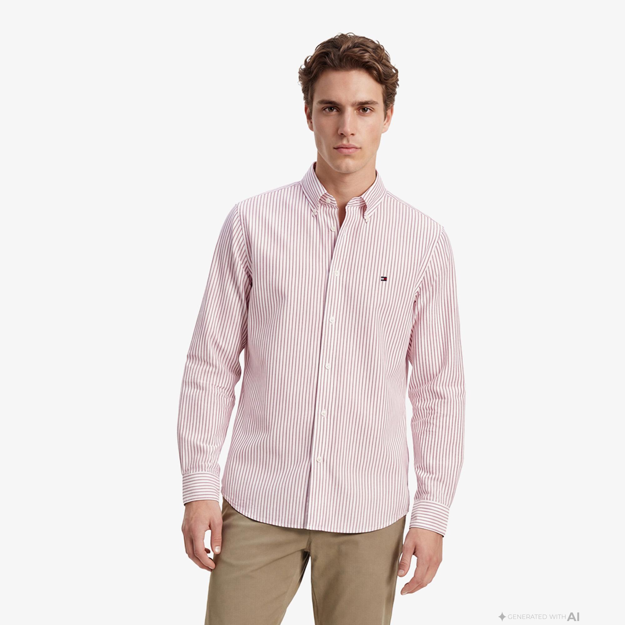 Tommy Hilfiger Core Essentials Erkek Kırmızı Gömlek