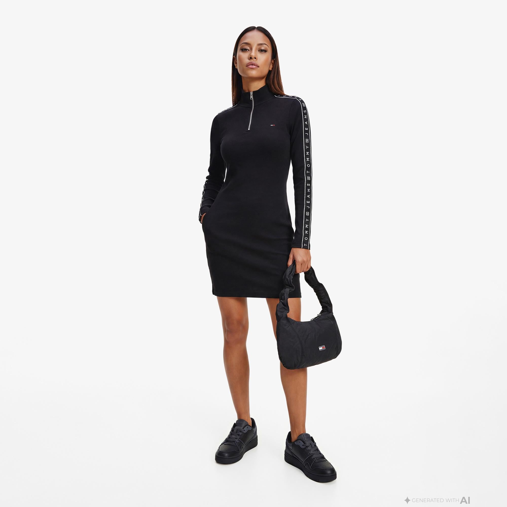 Tommy Hilfiger D3 Kadın Siyah Elbise