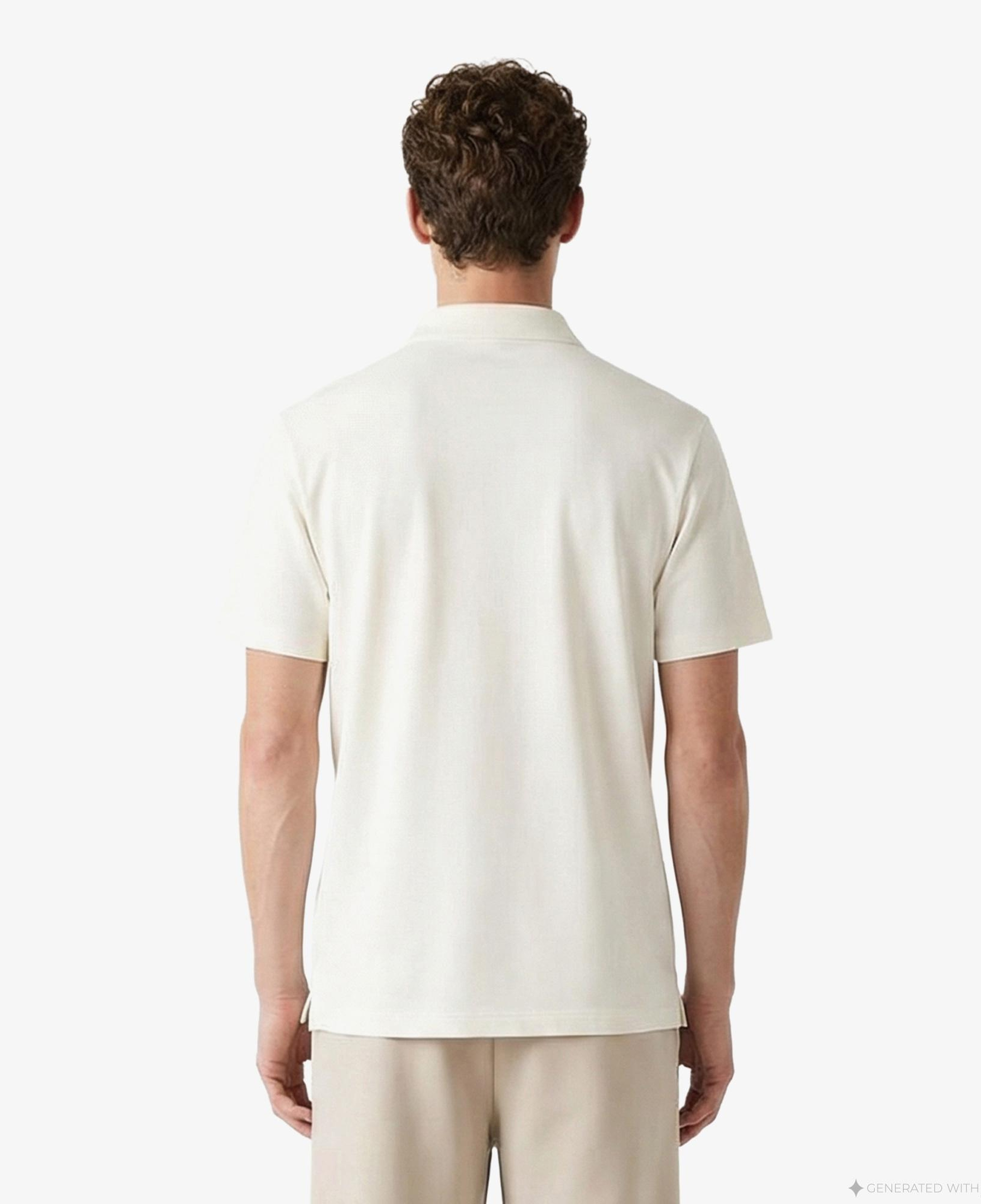 Erkek Regular Fit Beyaz Polo