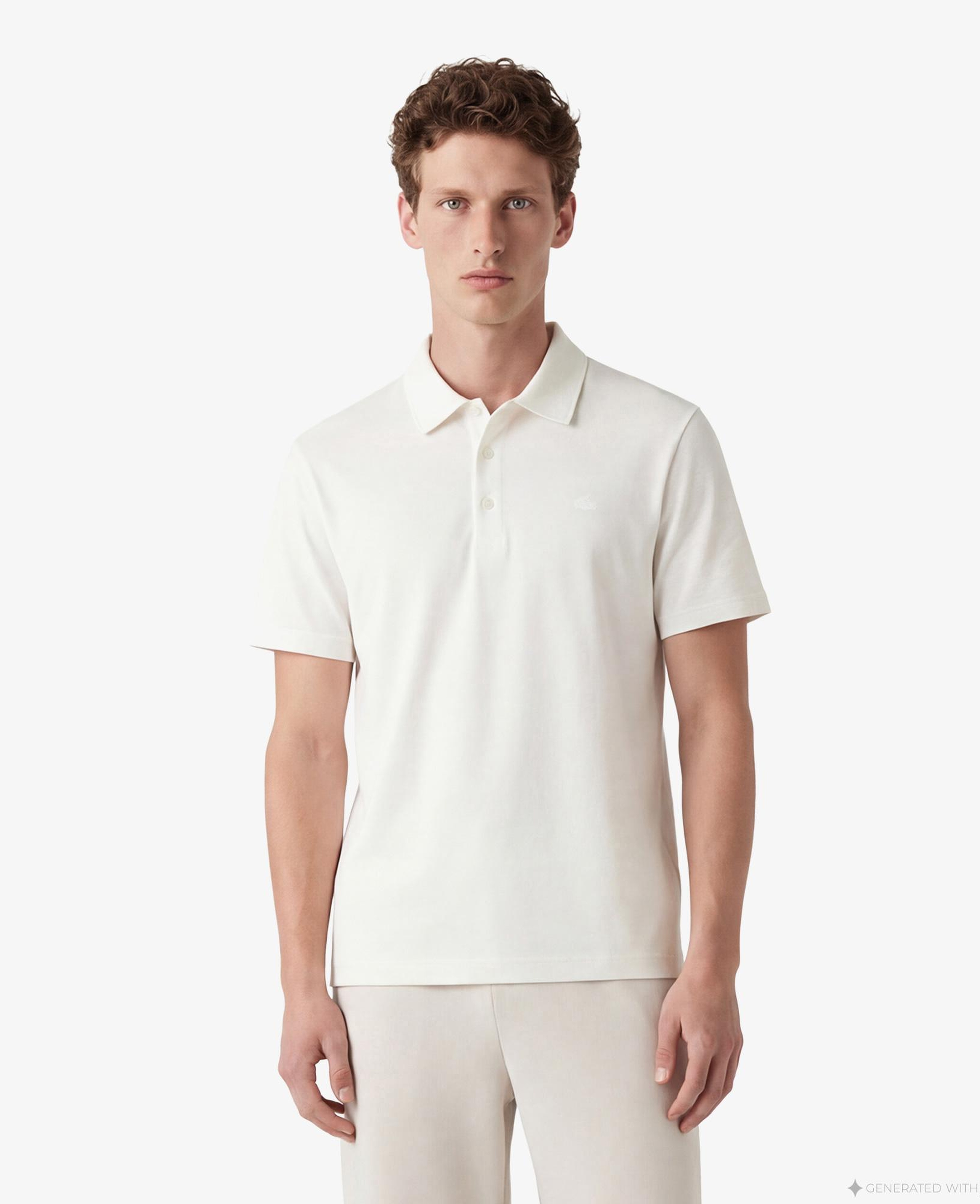 Erkek Regular Fit Beyaz Polo