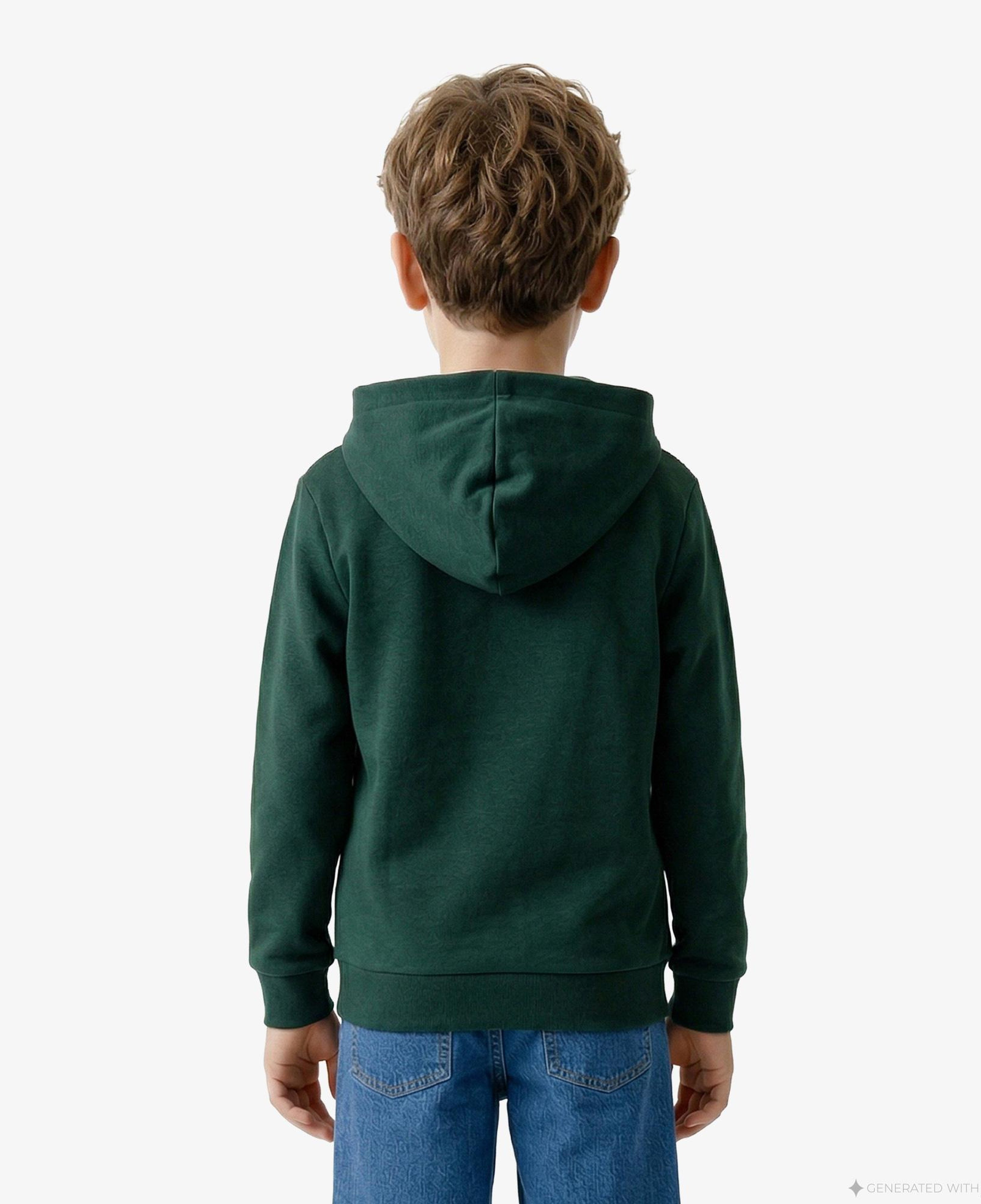 Lacoste Çocuk Kapüşonlu Baskılı Yeşil Sweatshirt