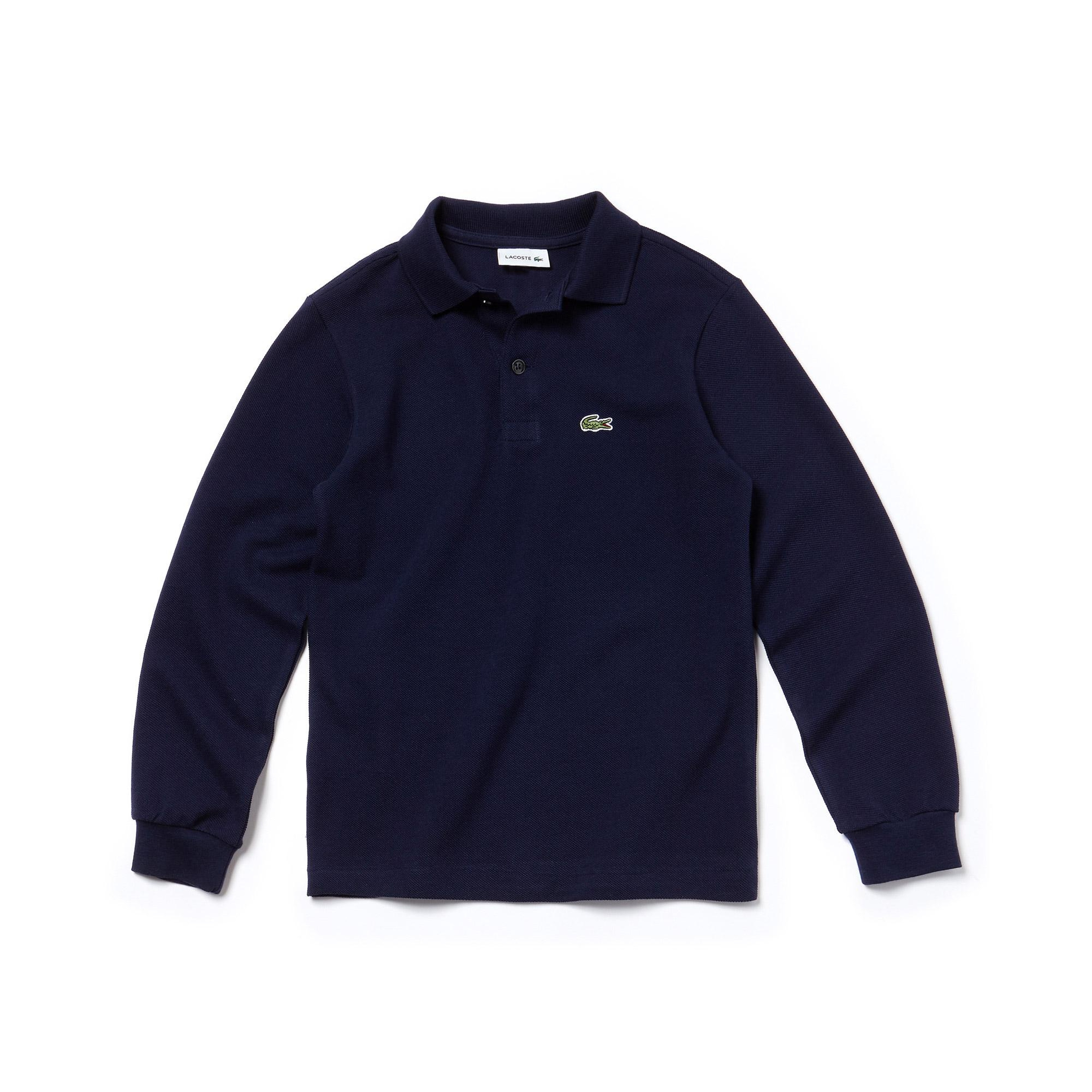 Erkek Çocuk Regular Fit Uzun Kollu Lacivert Polo