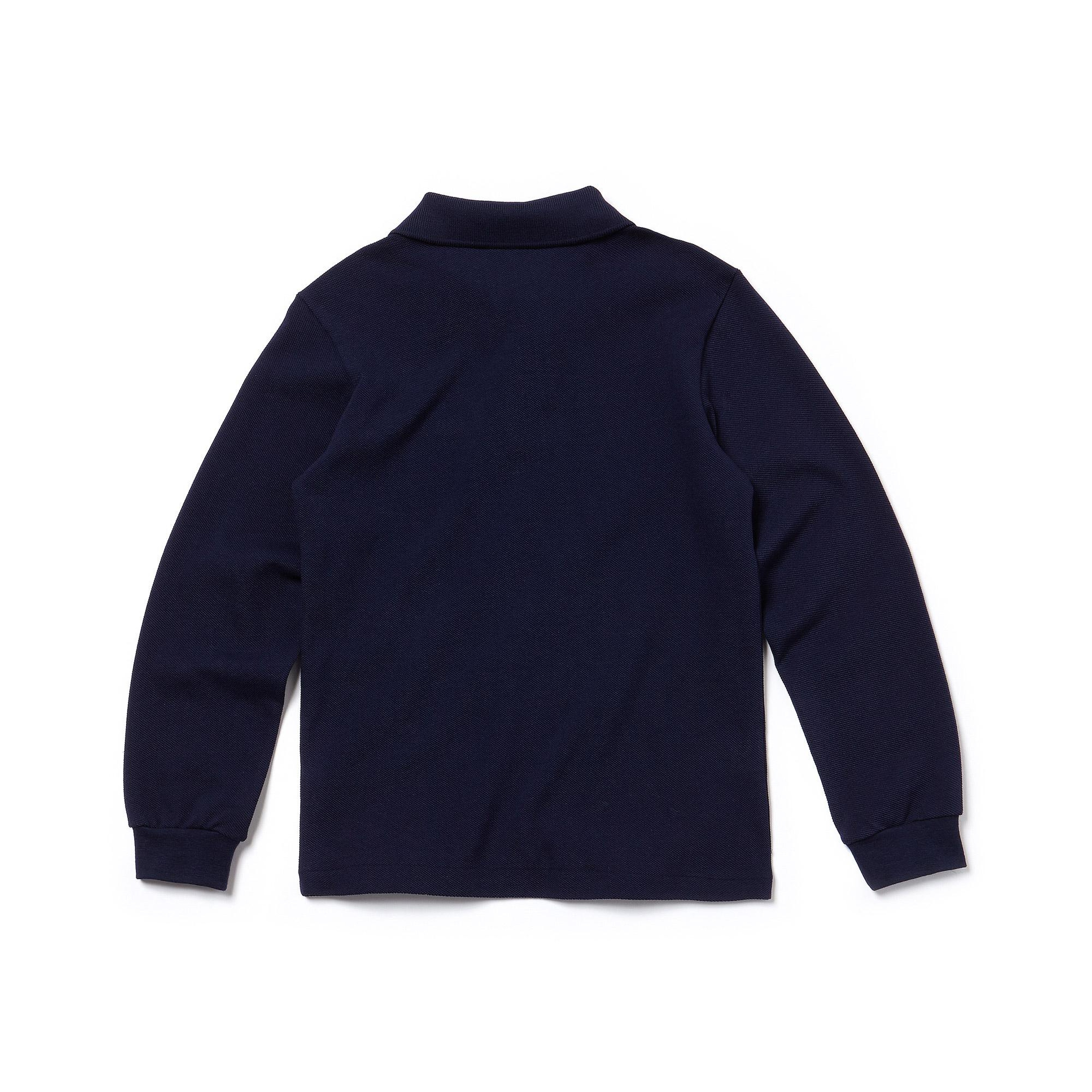 Erkek Çocuk Regular Fit Uzun Kollu Lacivert Polo