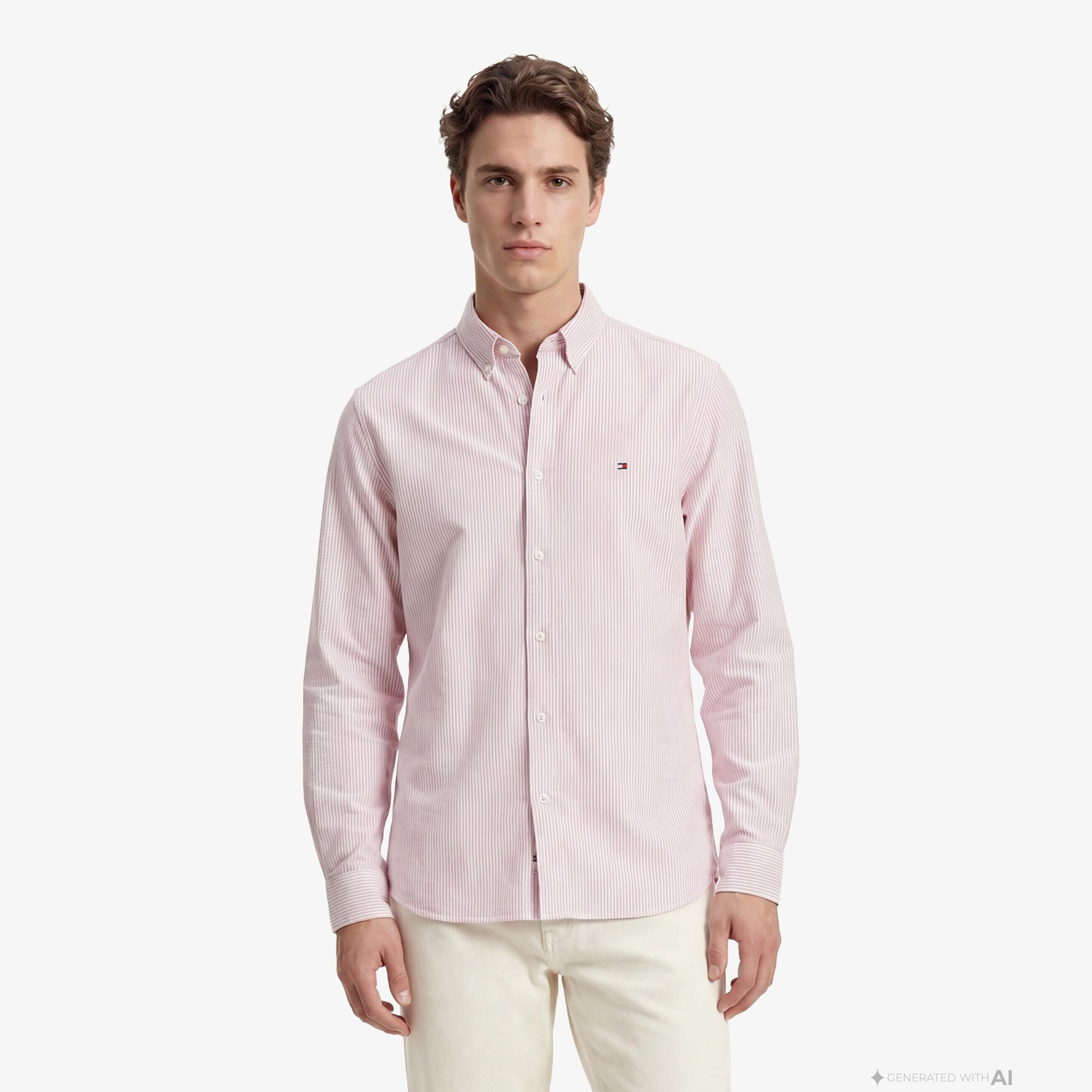 Tommy Hilfiger Core Essentials Erkek Kırmızı Gömlek